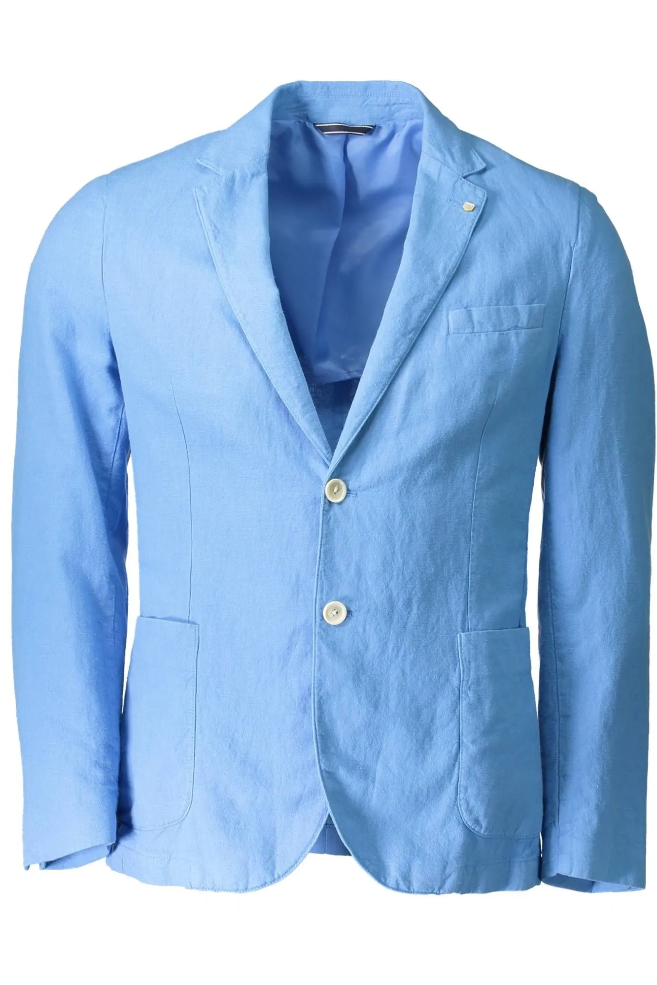 Gant Light Blue Cotton Men Jacket