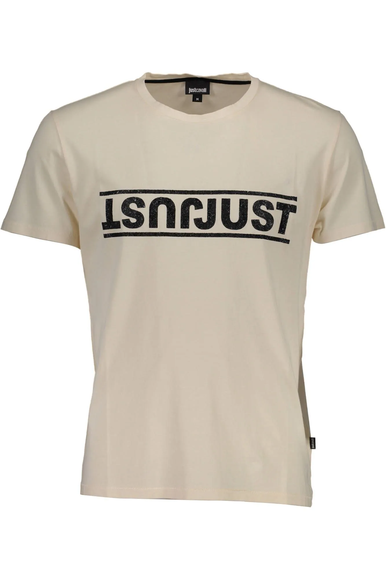 Just Cavalli White Cotton Men T-Shirt