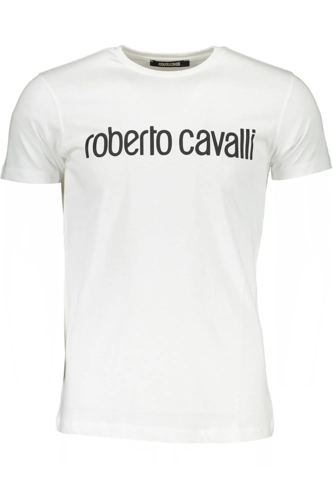 Roberto Cavalli White Cotton Men T-Shirt
