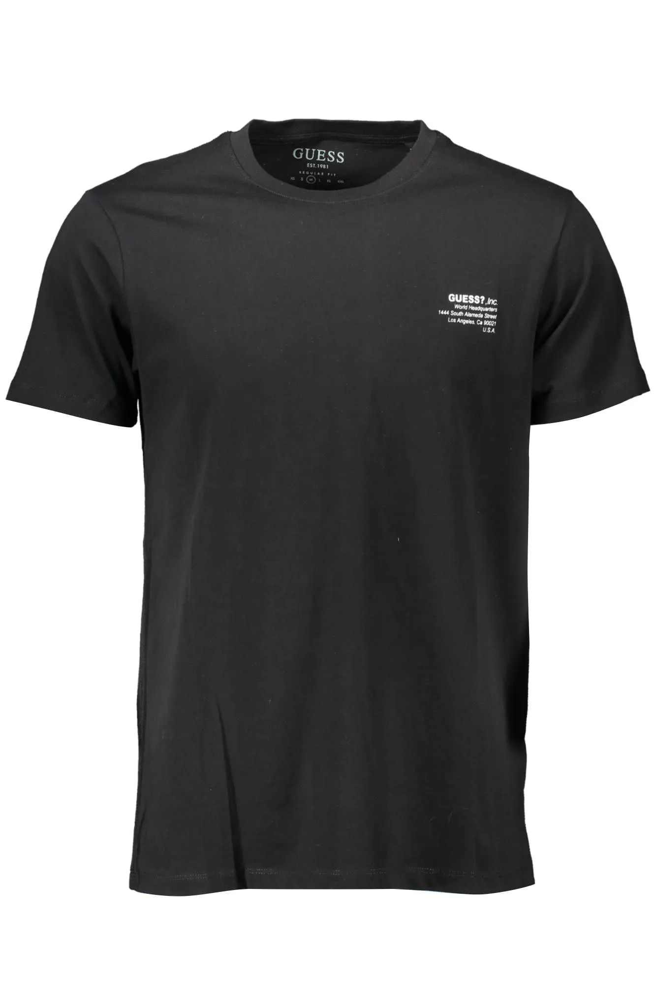 Guess Jeans Black Cotton Men T-Shirt