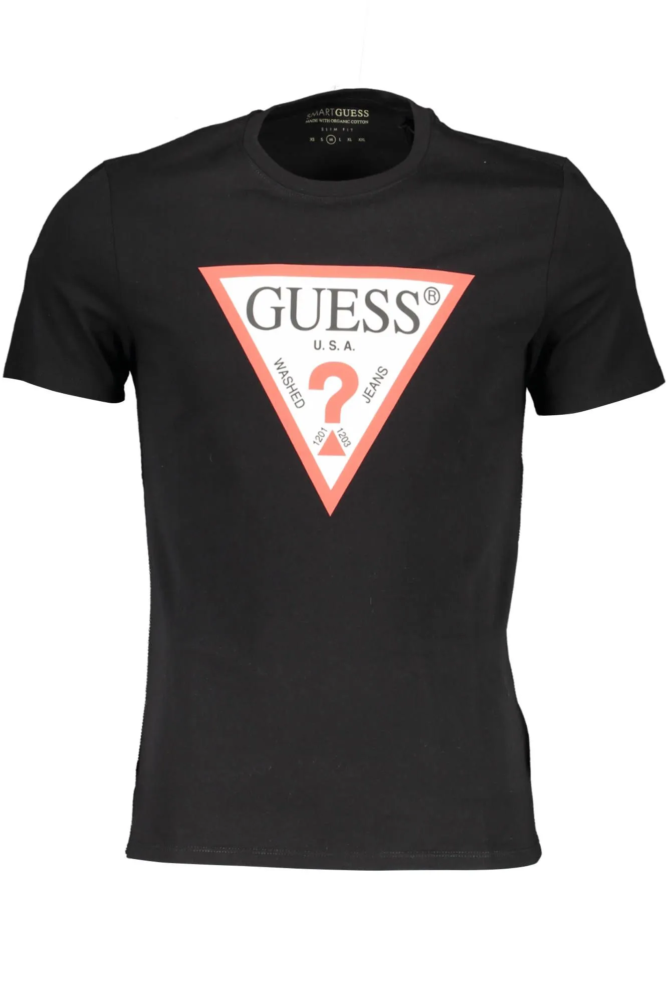 Guess Jeans Black Cotton Men T-Shirt