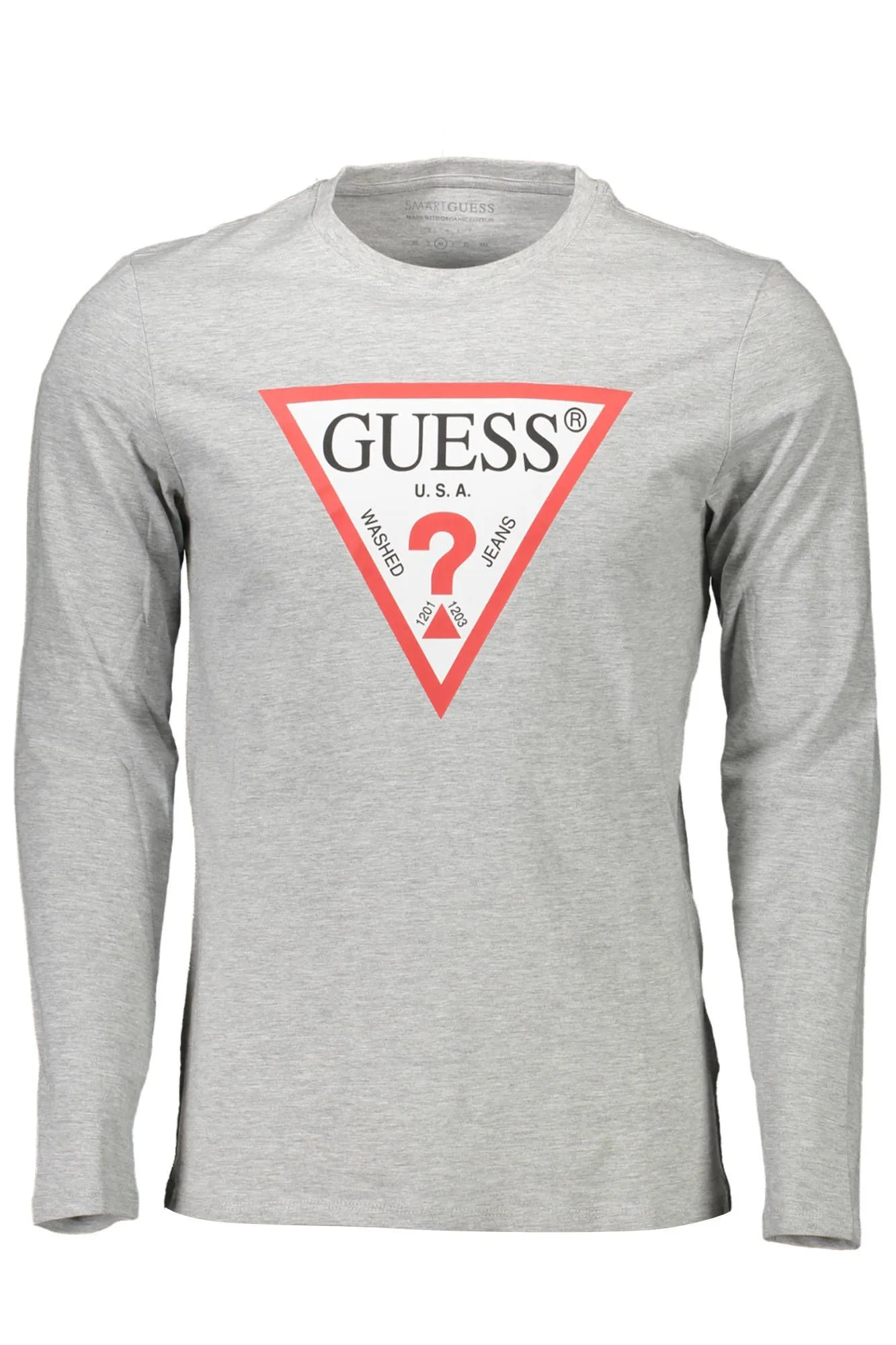 Guess Jeans Gray Cotton Men T-Shirt