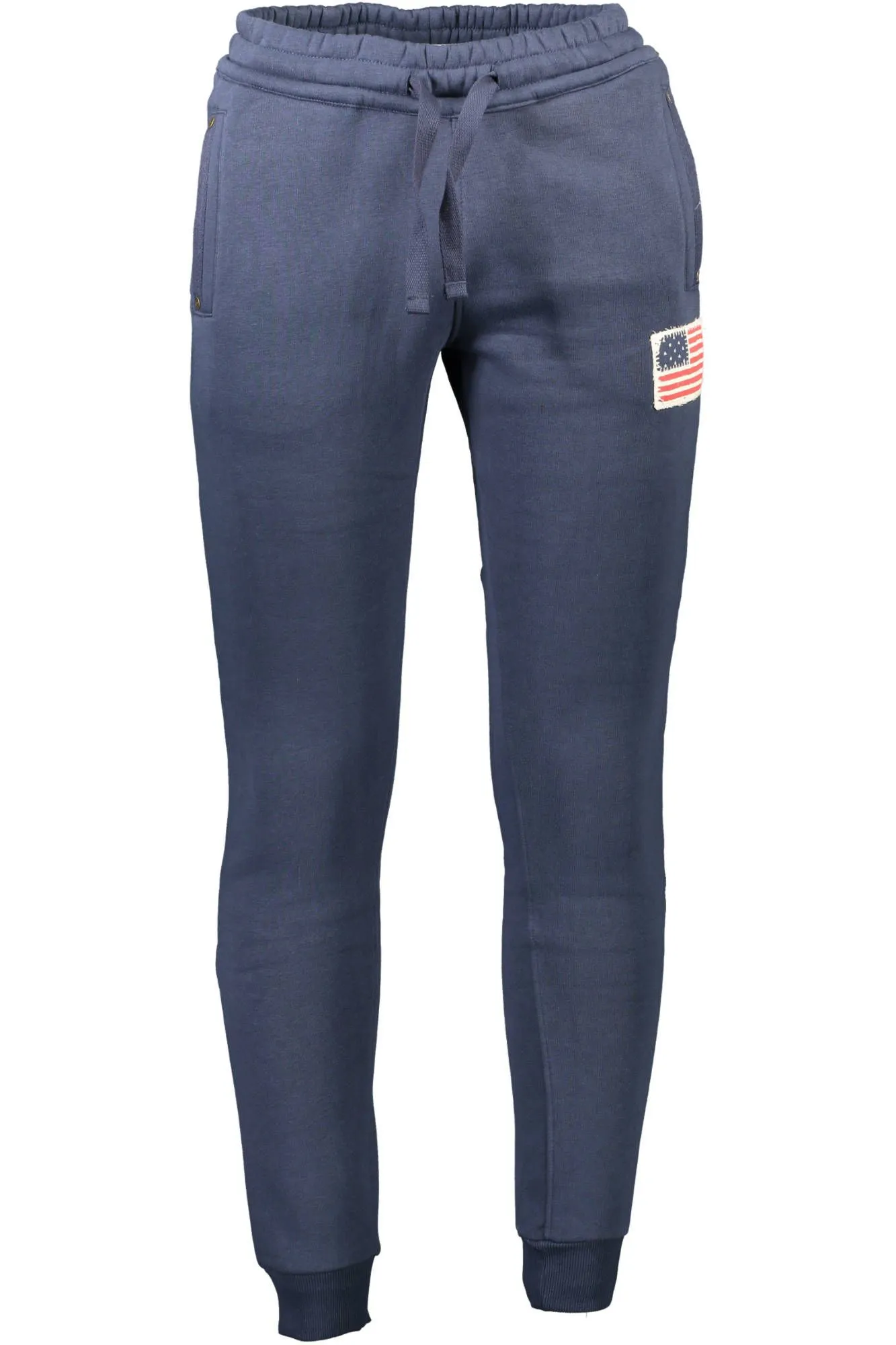 U.S. POLO ASSN. Blue Cotton Men Trouser