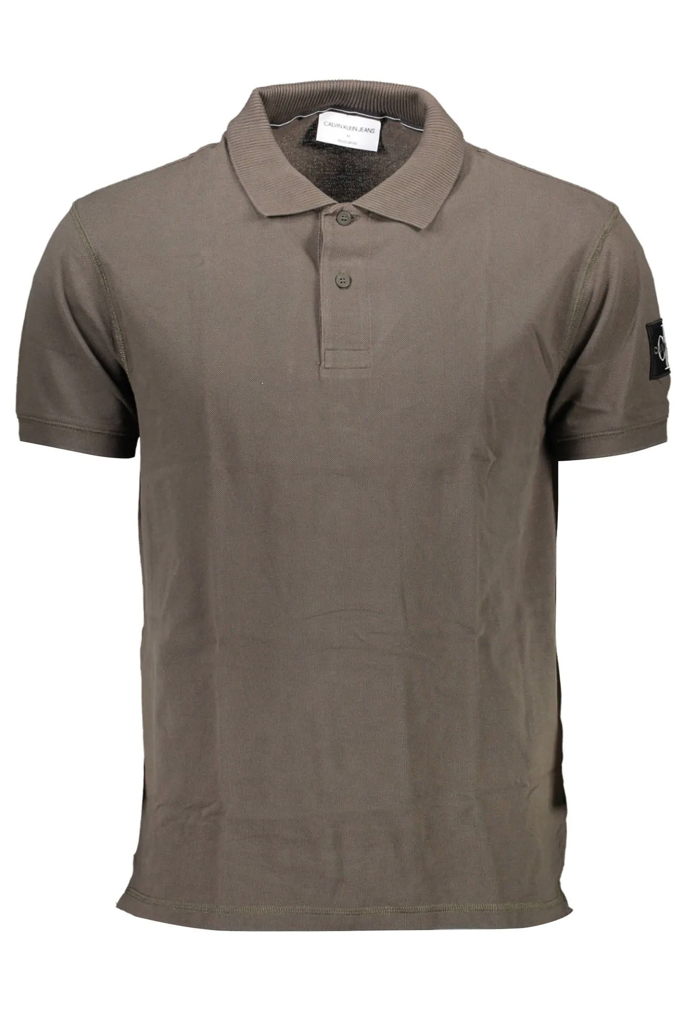 Calvin Klein Green Cotton Men Polo Shirt