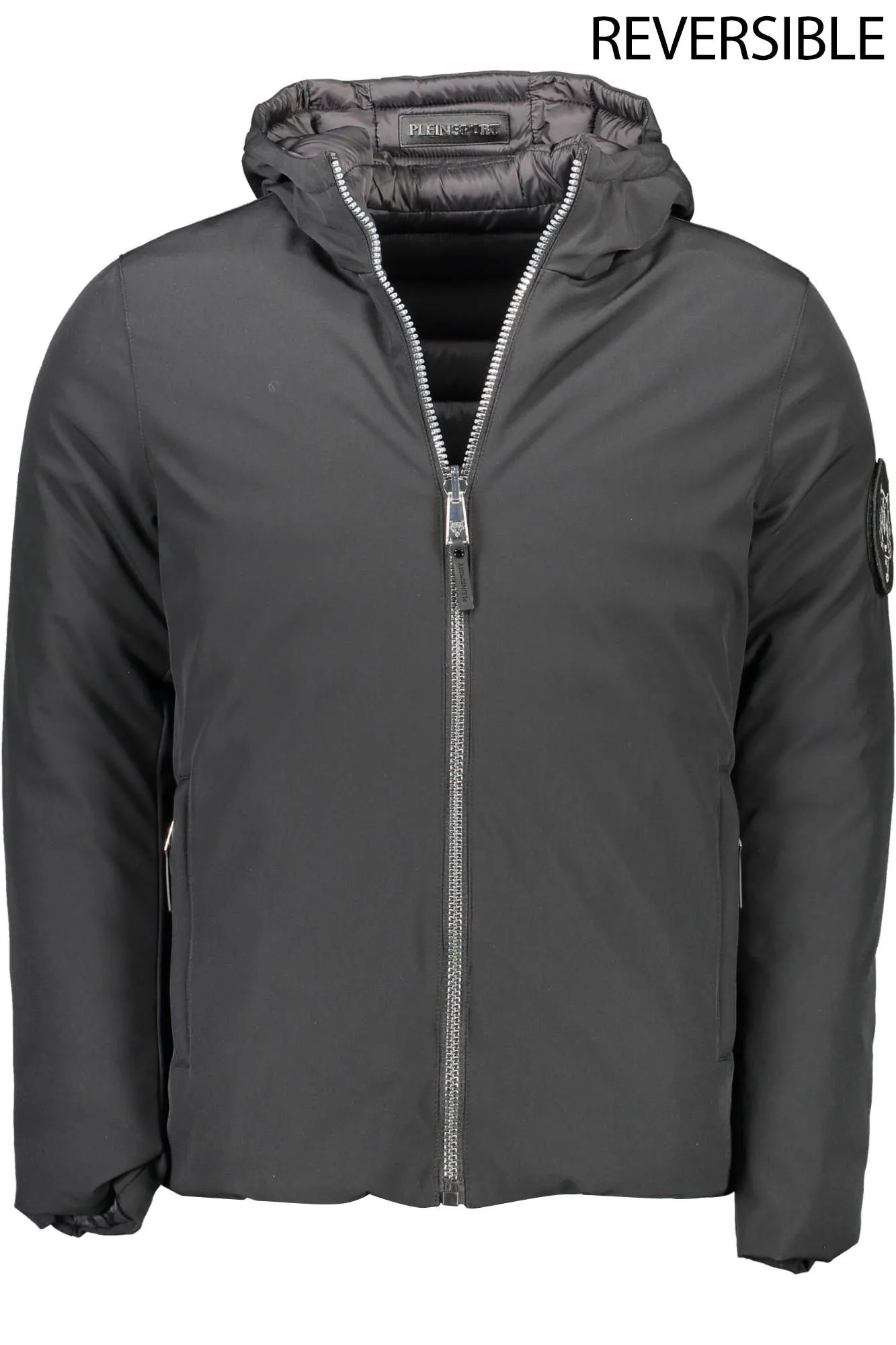 Plein Sport Black Polyester Men Jacket