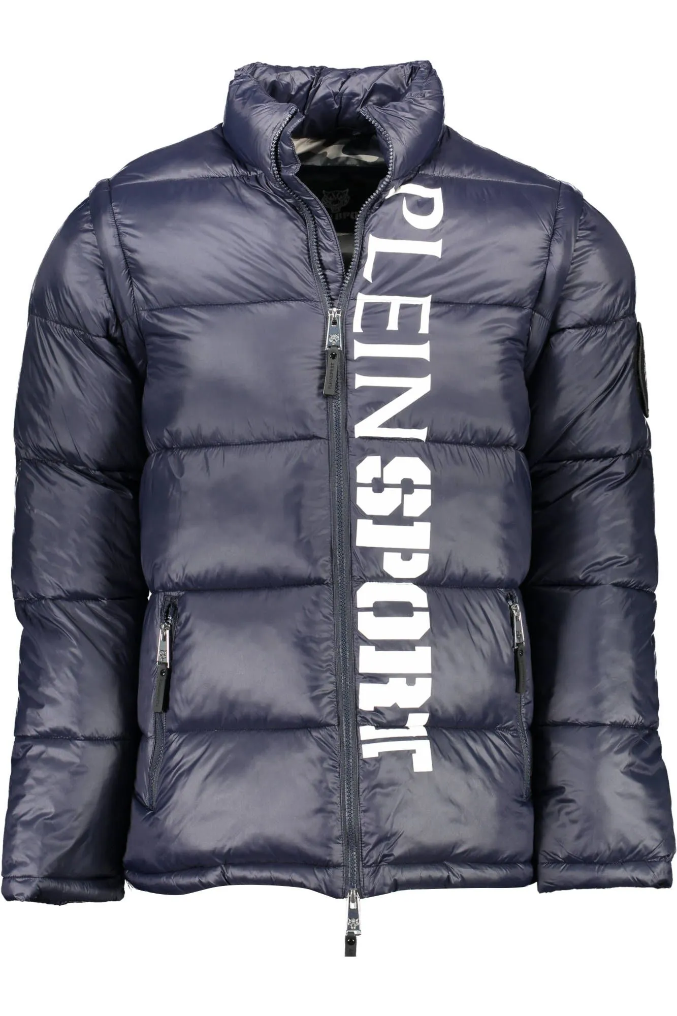 Plein Sport Blue Polyester Men Jacket