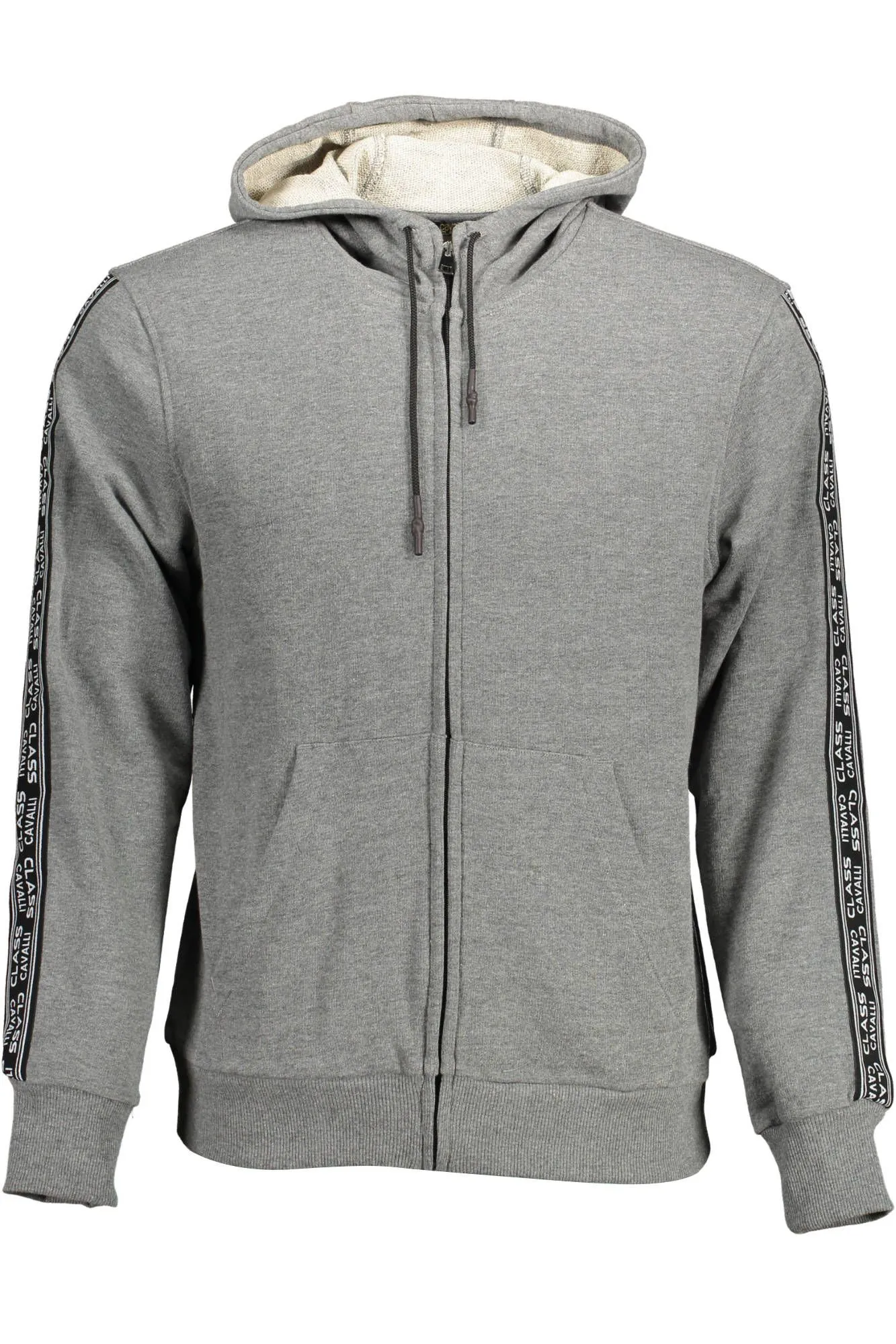 Cavalli Class Gray Cotton Men Sweater