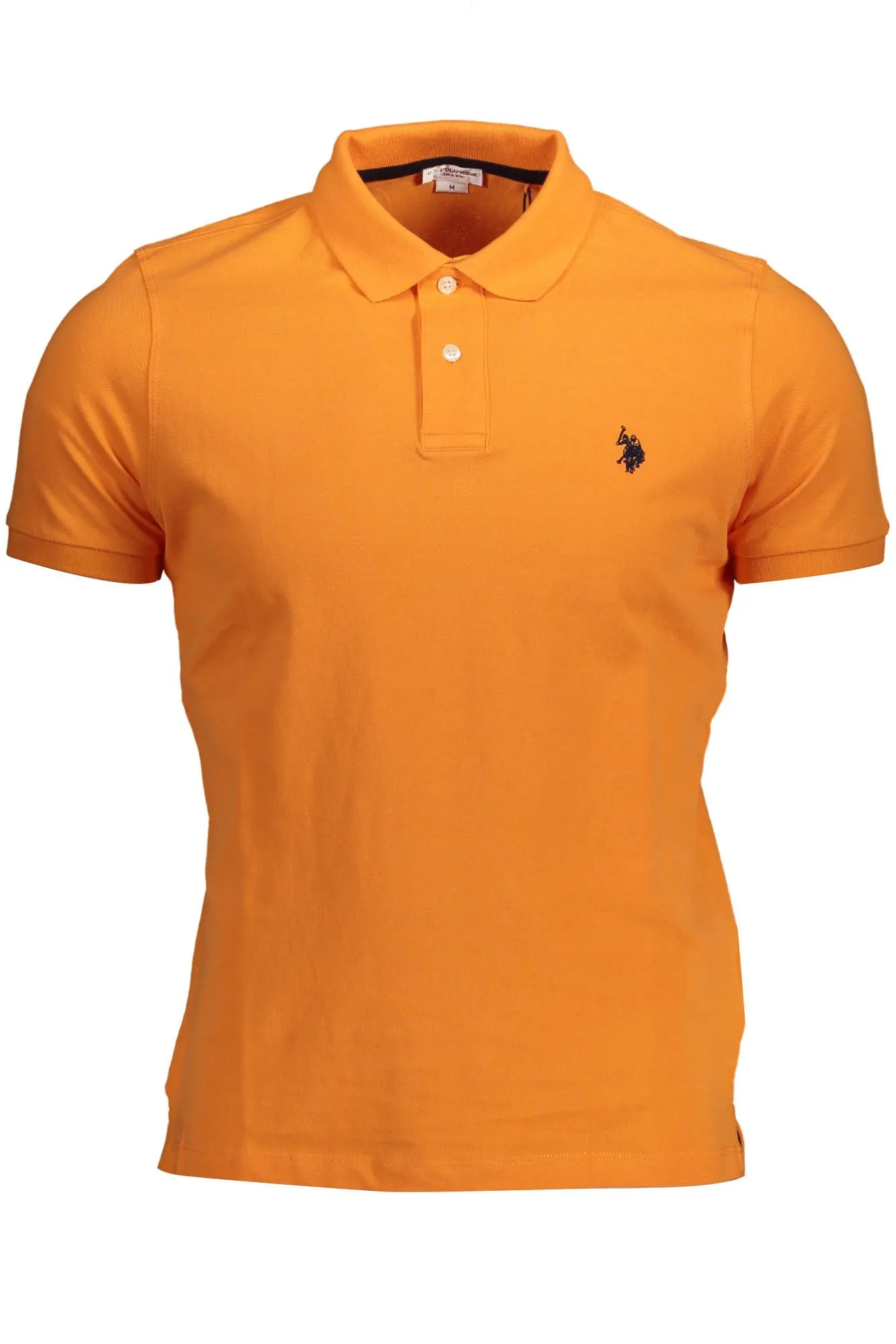 U.S. POLO ASSN. Orange Cotton Men Polo Shirt