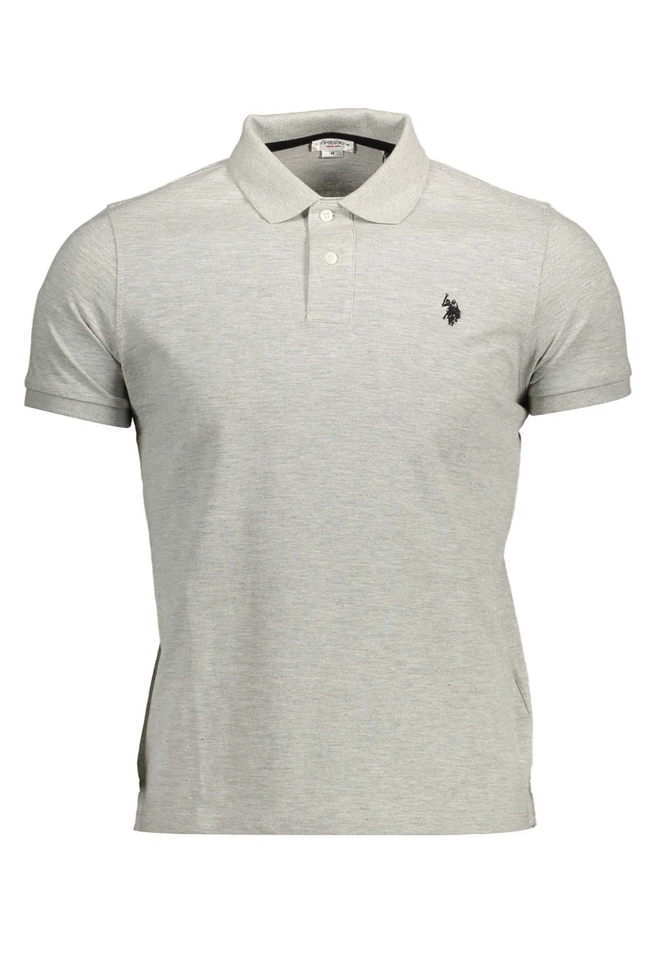U.S. POLO ASSN. Gray Cotton Men Polo Shirt