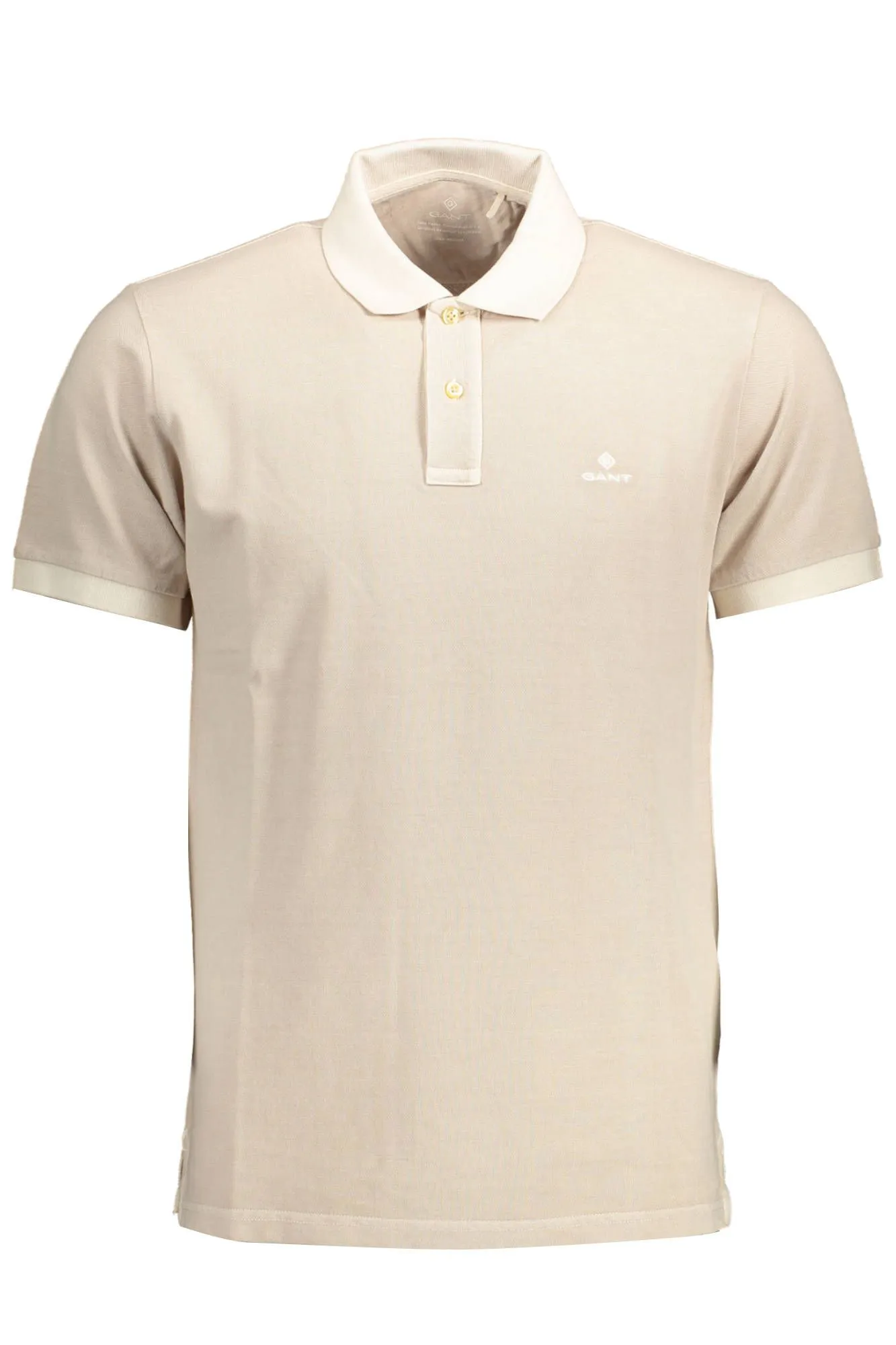 Gant Beige Cotton Men Polo Shirt