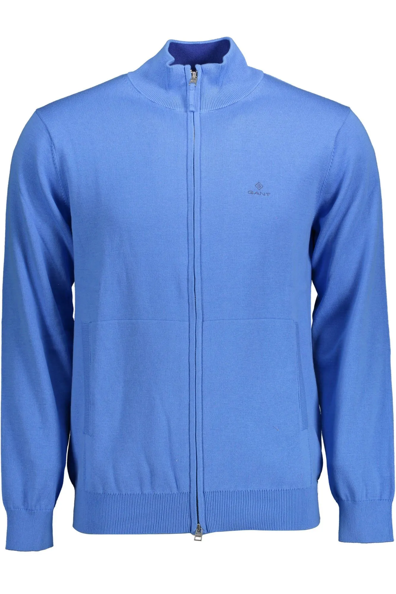 Gant Blue Cotton Men Cardigan