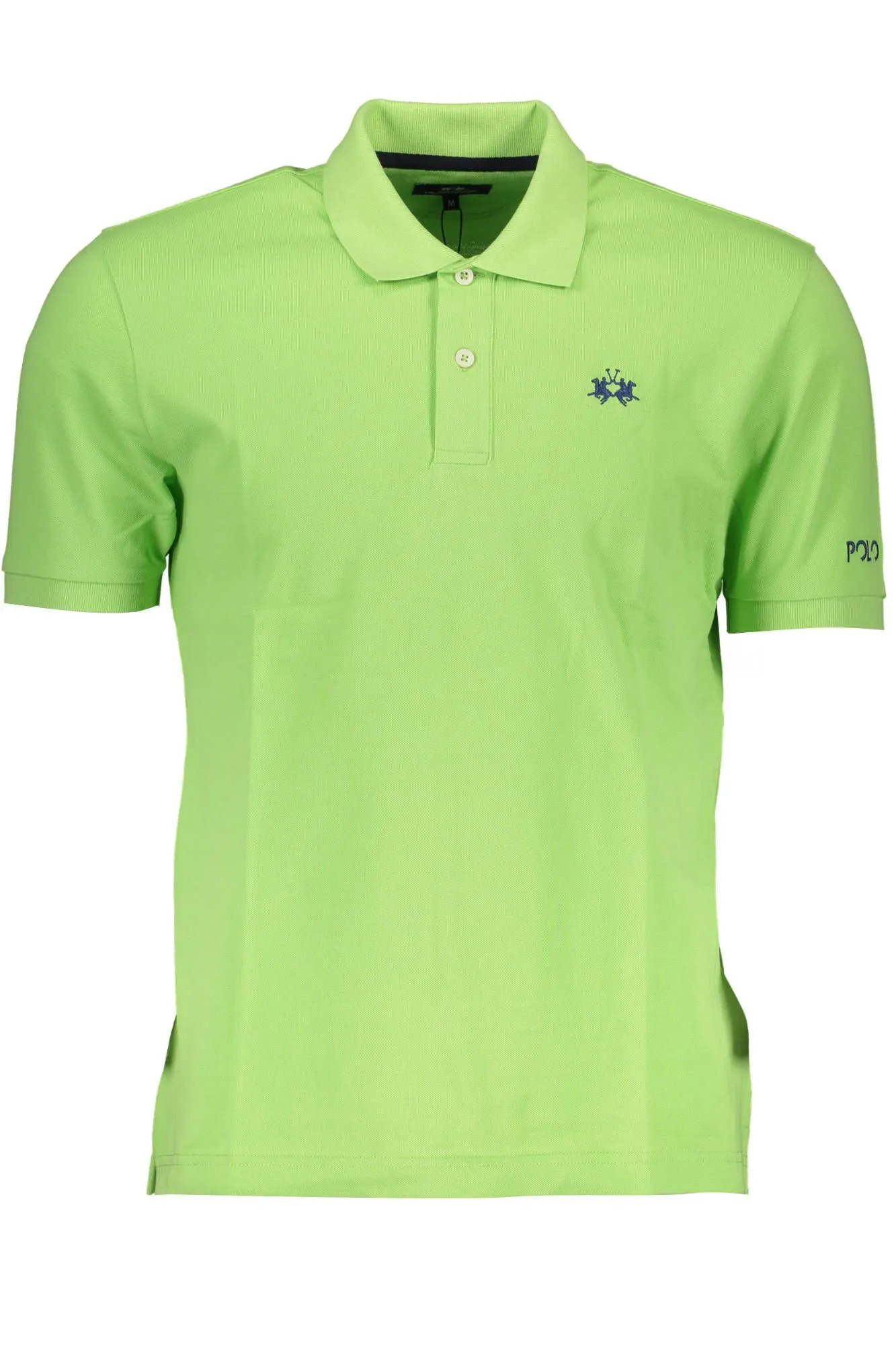 La Martina Green Cotton Men Polo Shirt