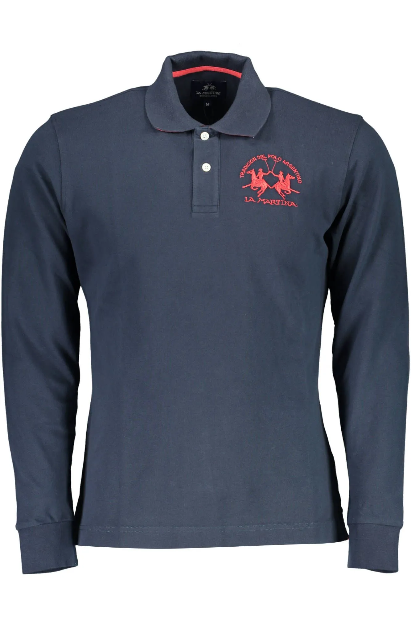 La Martina Blue Cotton Men Polo Shirt