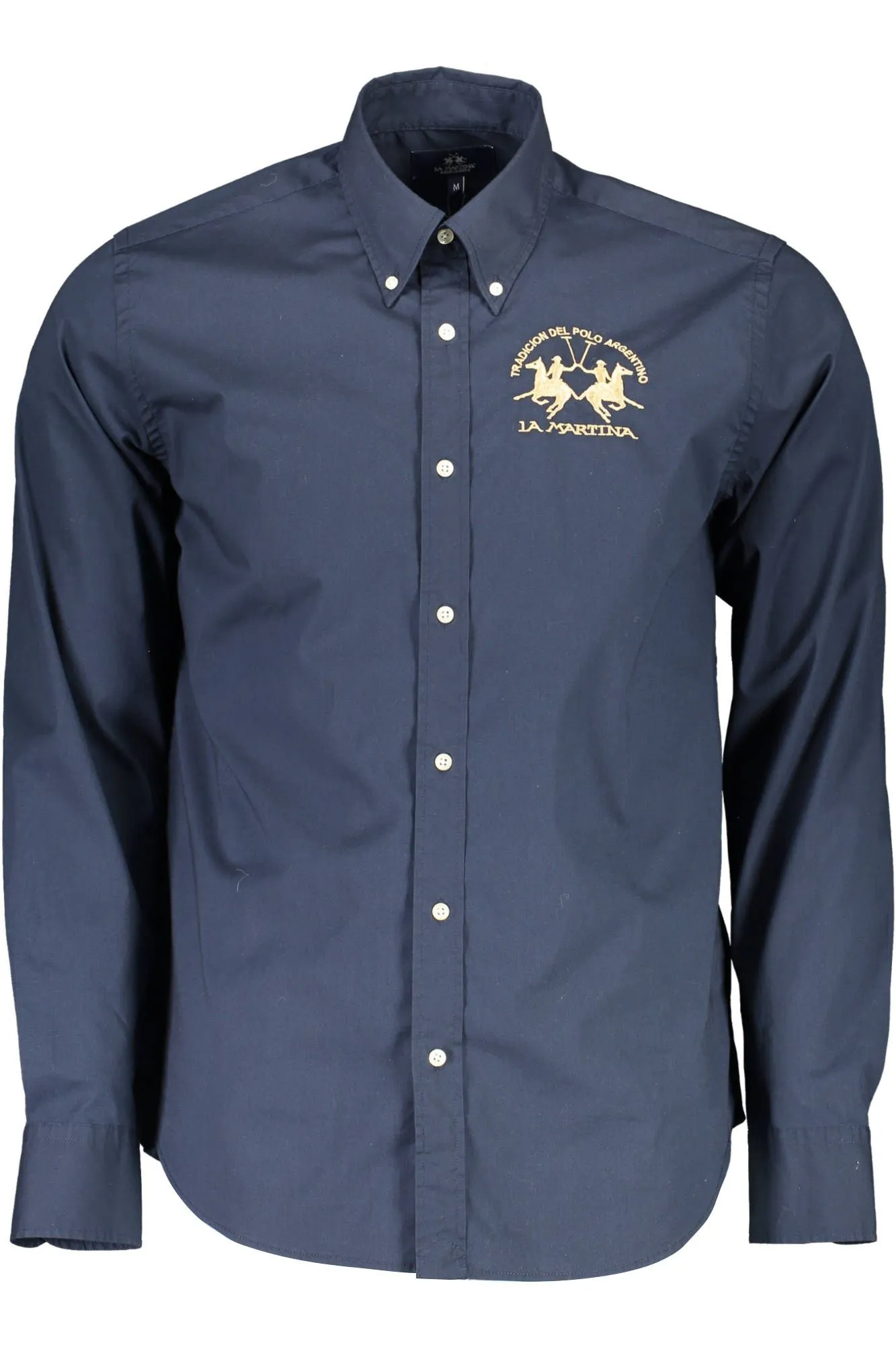La Martina Blue Cotton Men Shirt