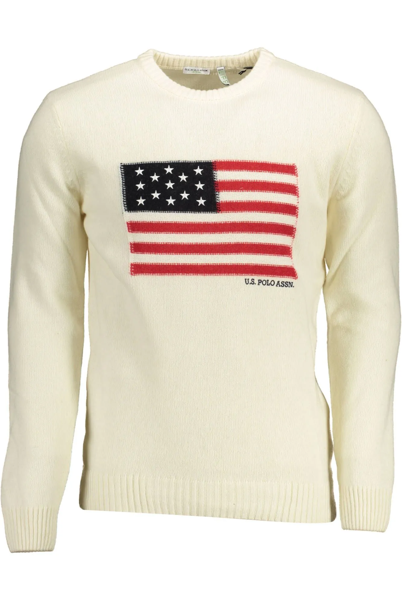 U.S. POLO ASSN. White Wool Men Sweater