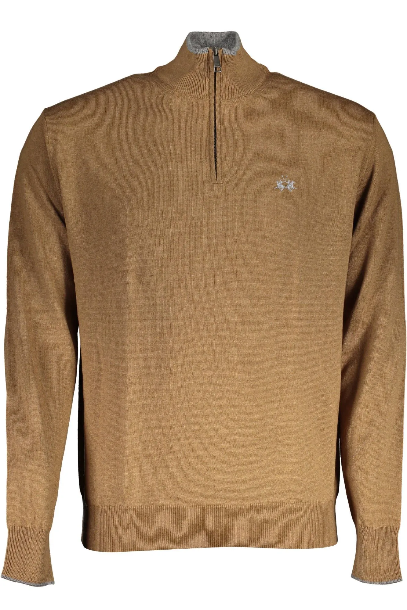 La Martina Brown Cotton Men Sweater