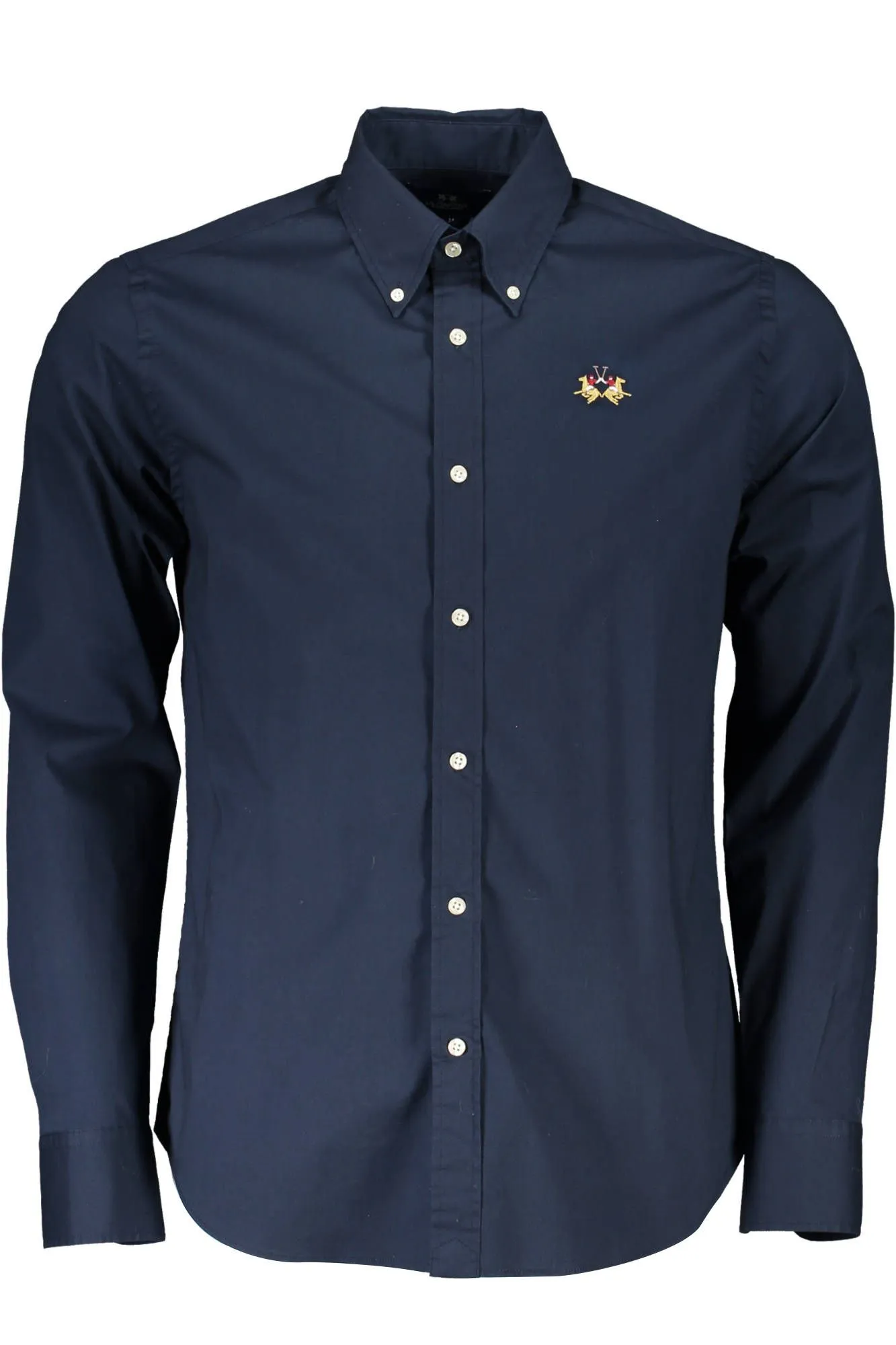 La Martina Blue Cotton Men Shirt