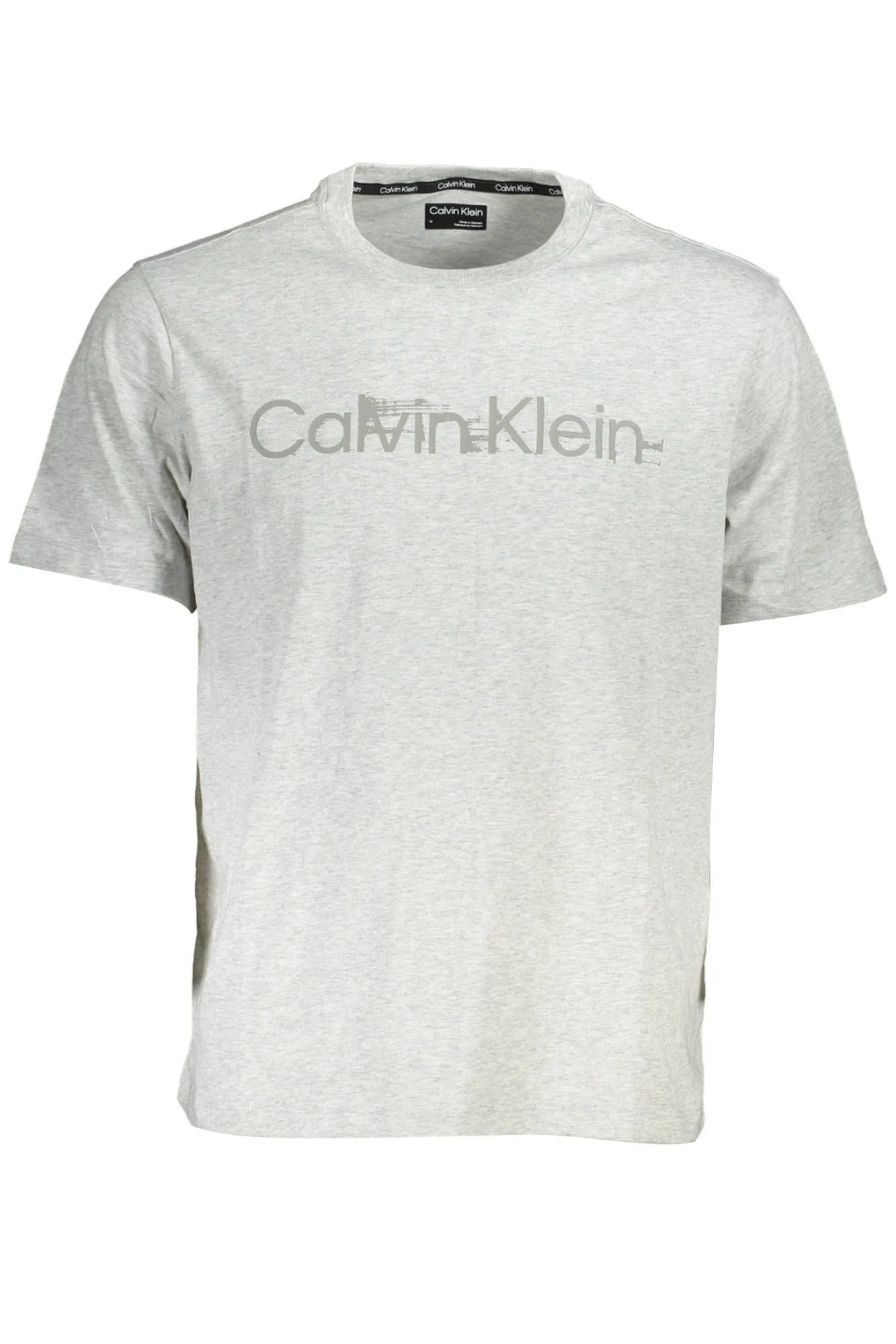 Calvin Klein Gray Cotton Men T-Shirt