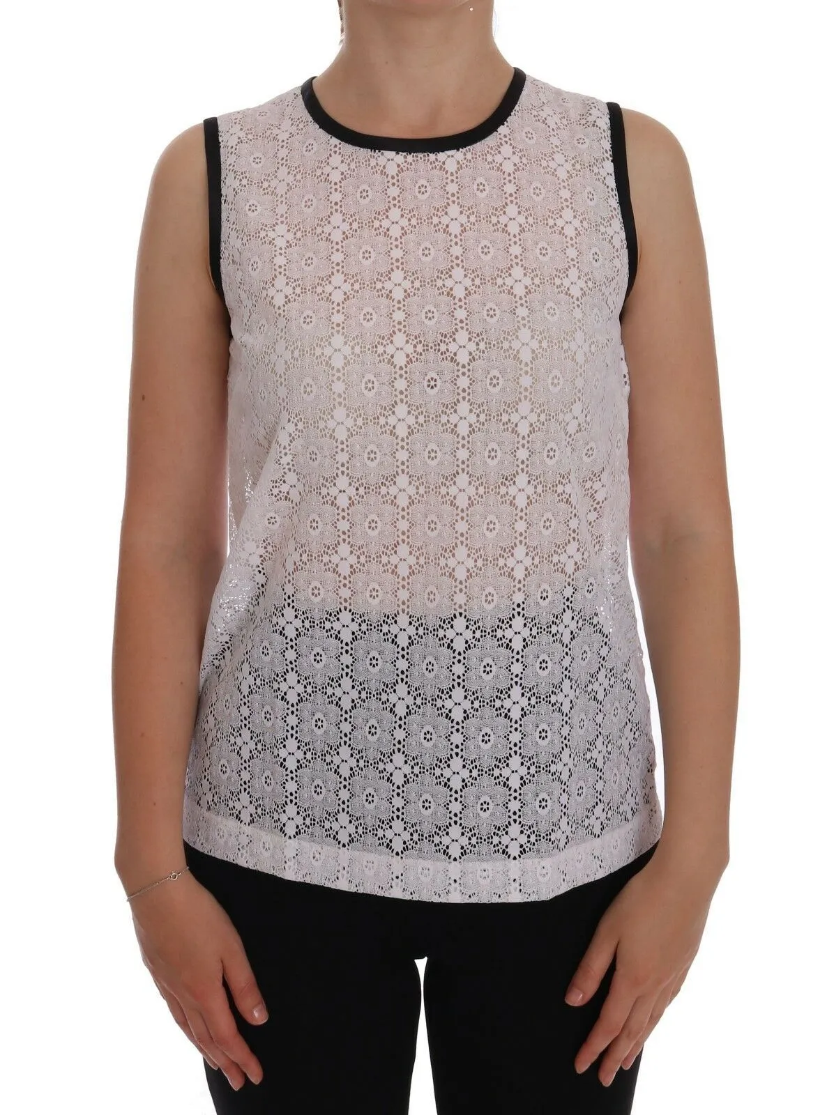Dolce & Gabbana Women's Elegant White Nylon Tank Top