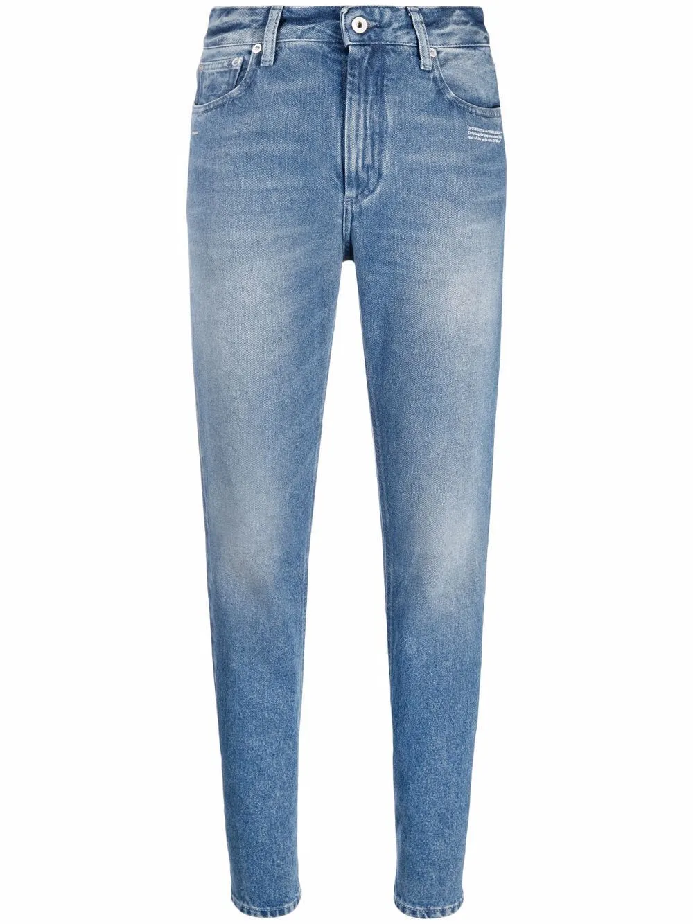 Off-White Women's Elevated Denim Elegance in Striking Blue
