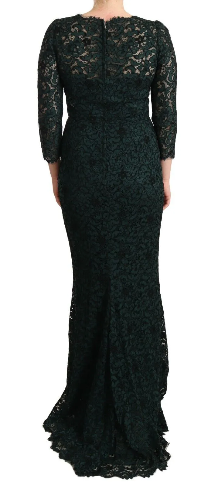 Dolce & Gabbana Women's Elegant Lace Floor-Length V-Neck Dress