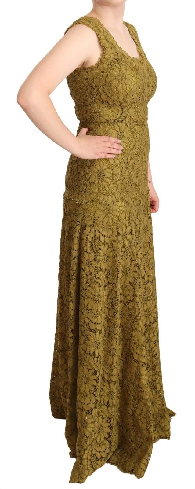 Dolce & Gabbana Women's Elegant Lace Floor-Length Sleeveless Gown
