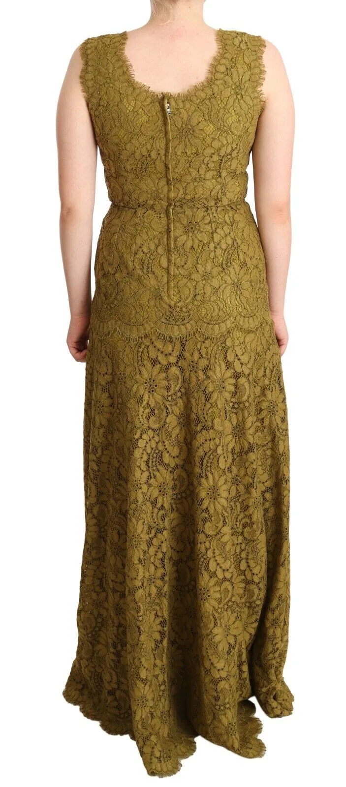 Dolce & Gabbana Women's Elegant Lace Floor-Length Sleeveless Gown