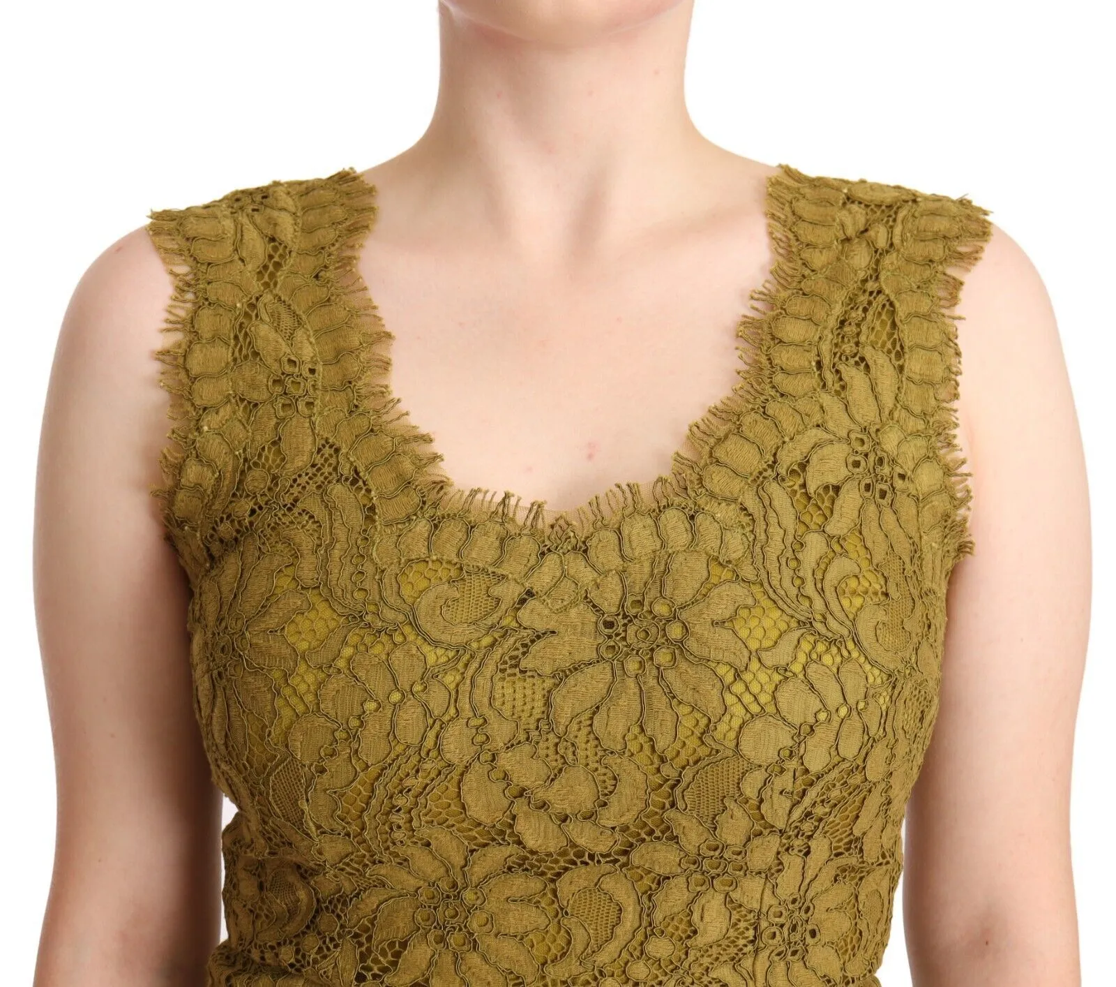 Dolce & Gabbana Women's Elegant Lace Floor-Length Sleeveless Gown