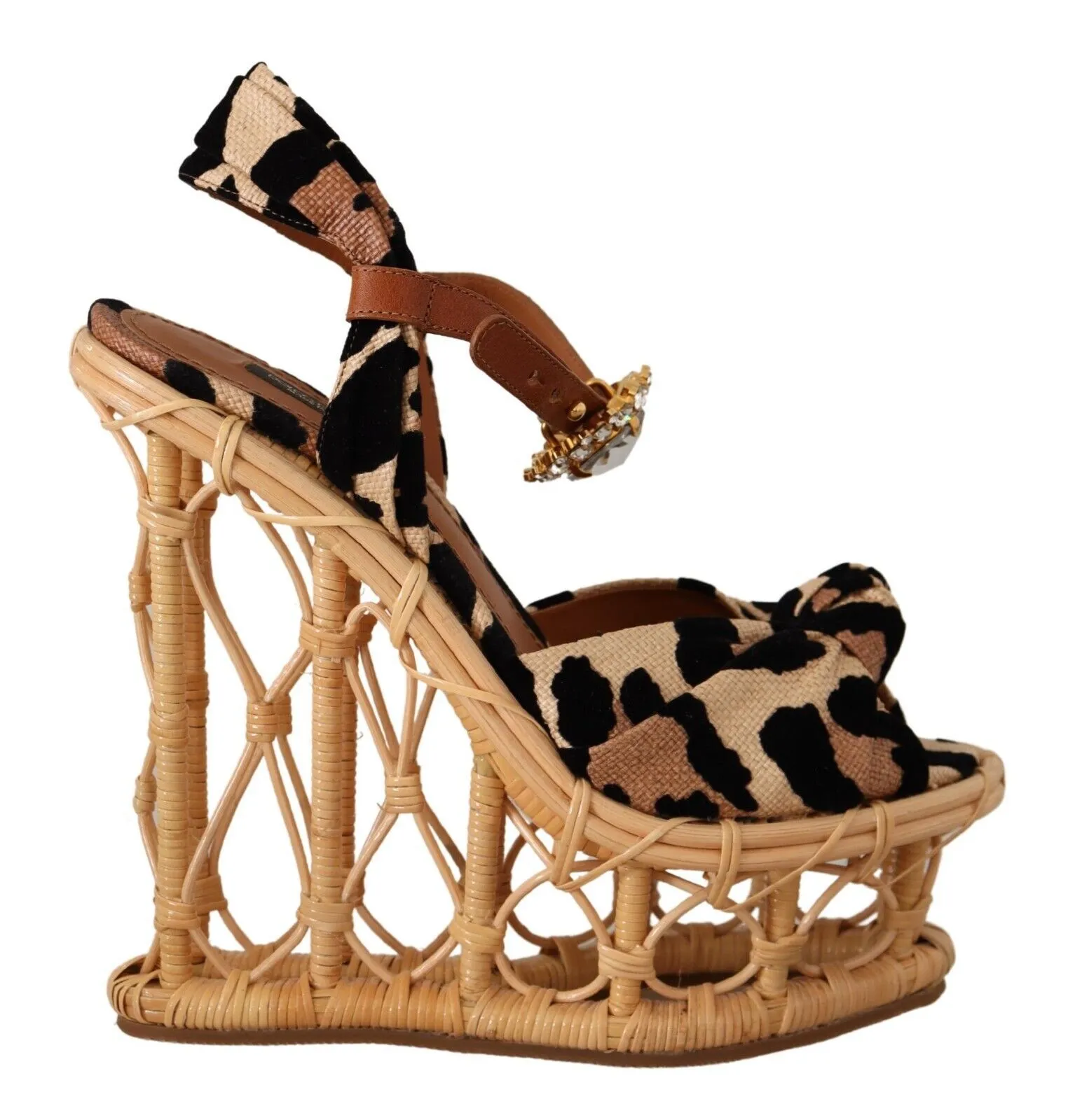 Dolce & Gabbana Women's Elevate Your Style with Crystal-Embellished Wedge Sandals