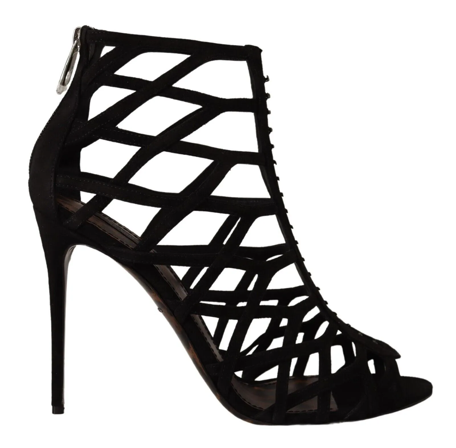 Dolce & Gabbana Women's Elegant Black Suede Heels Sandals