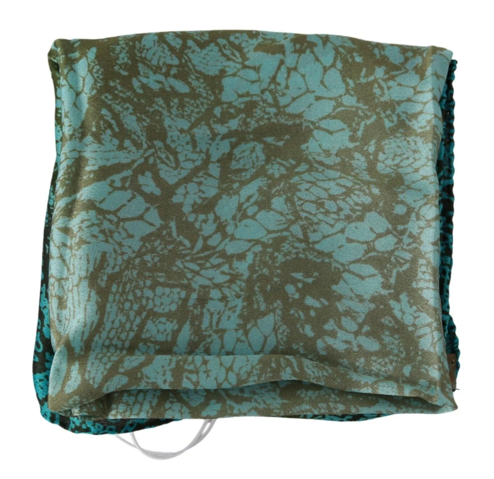 John Galliano Men's Elegant Blue Cotton Bandana Wrap Shawl