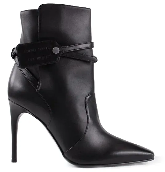 Off-White Women's Black Calfskin Women's Ankle Boot