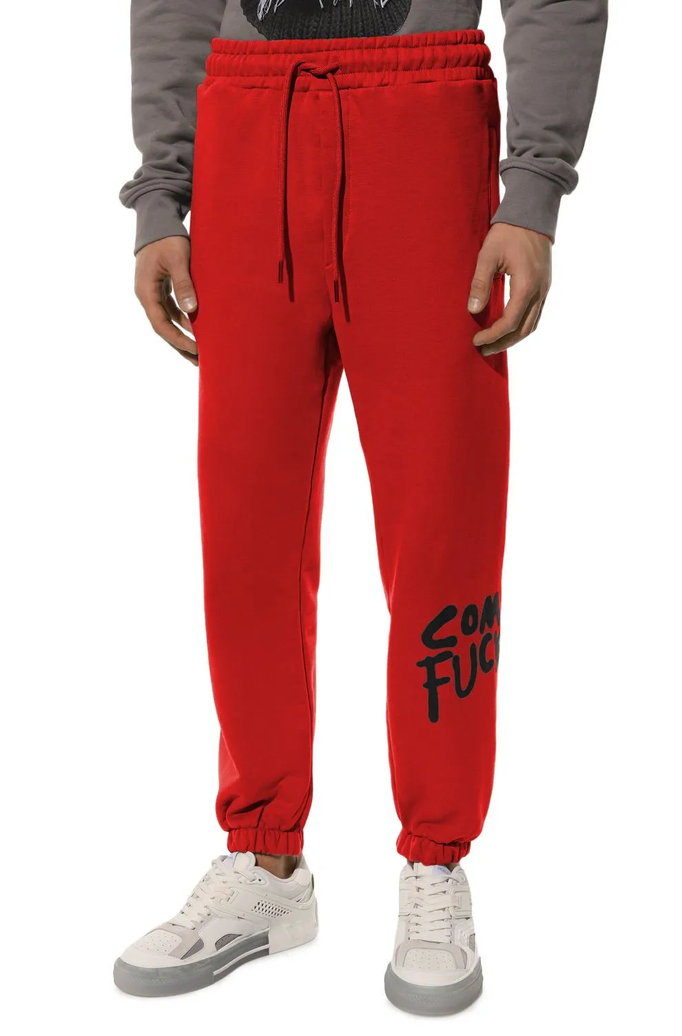 Comme Des Fuckdown Pink Cotton Men Sweatpant