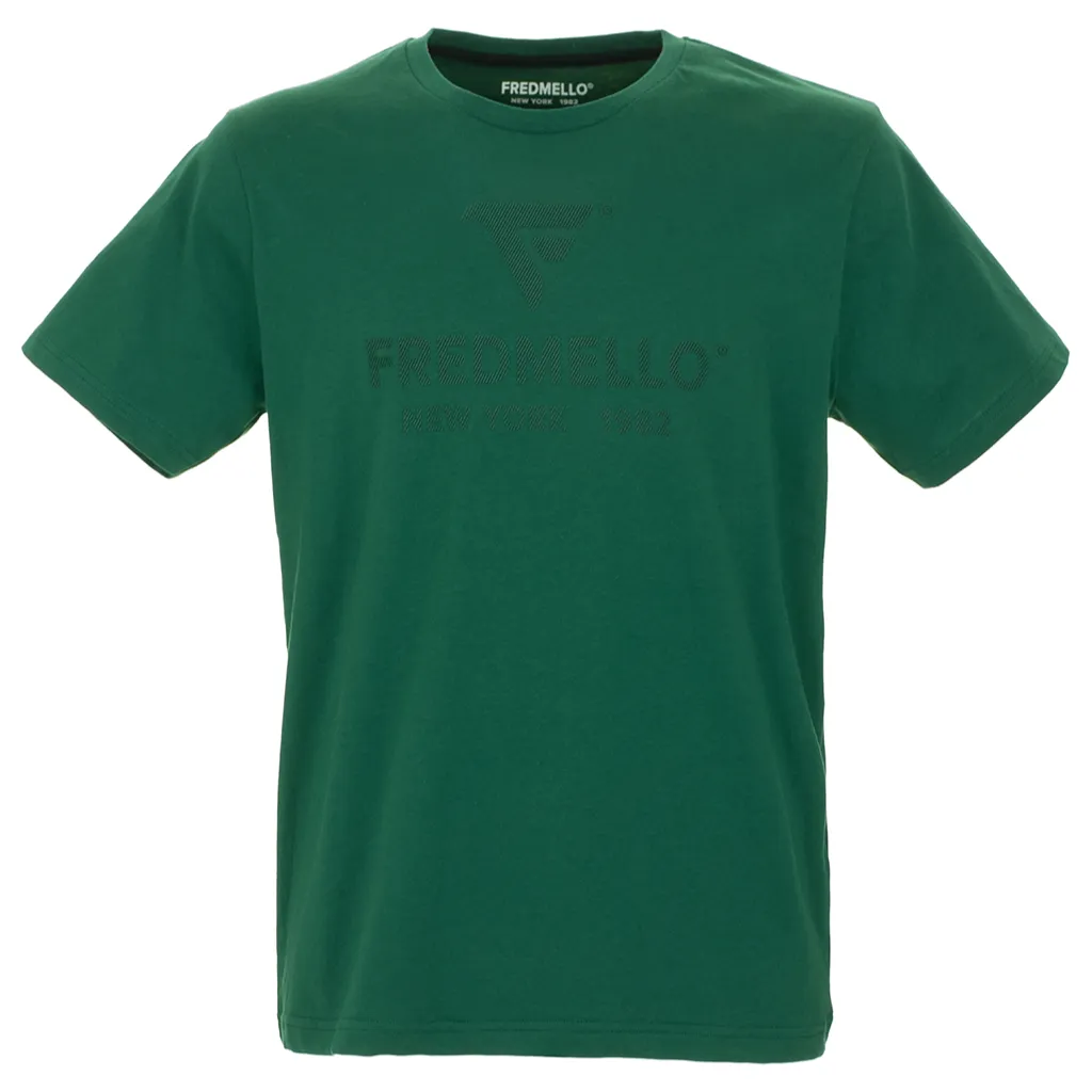 Fred Mello Green Cotton Men T-Shirt