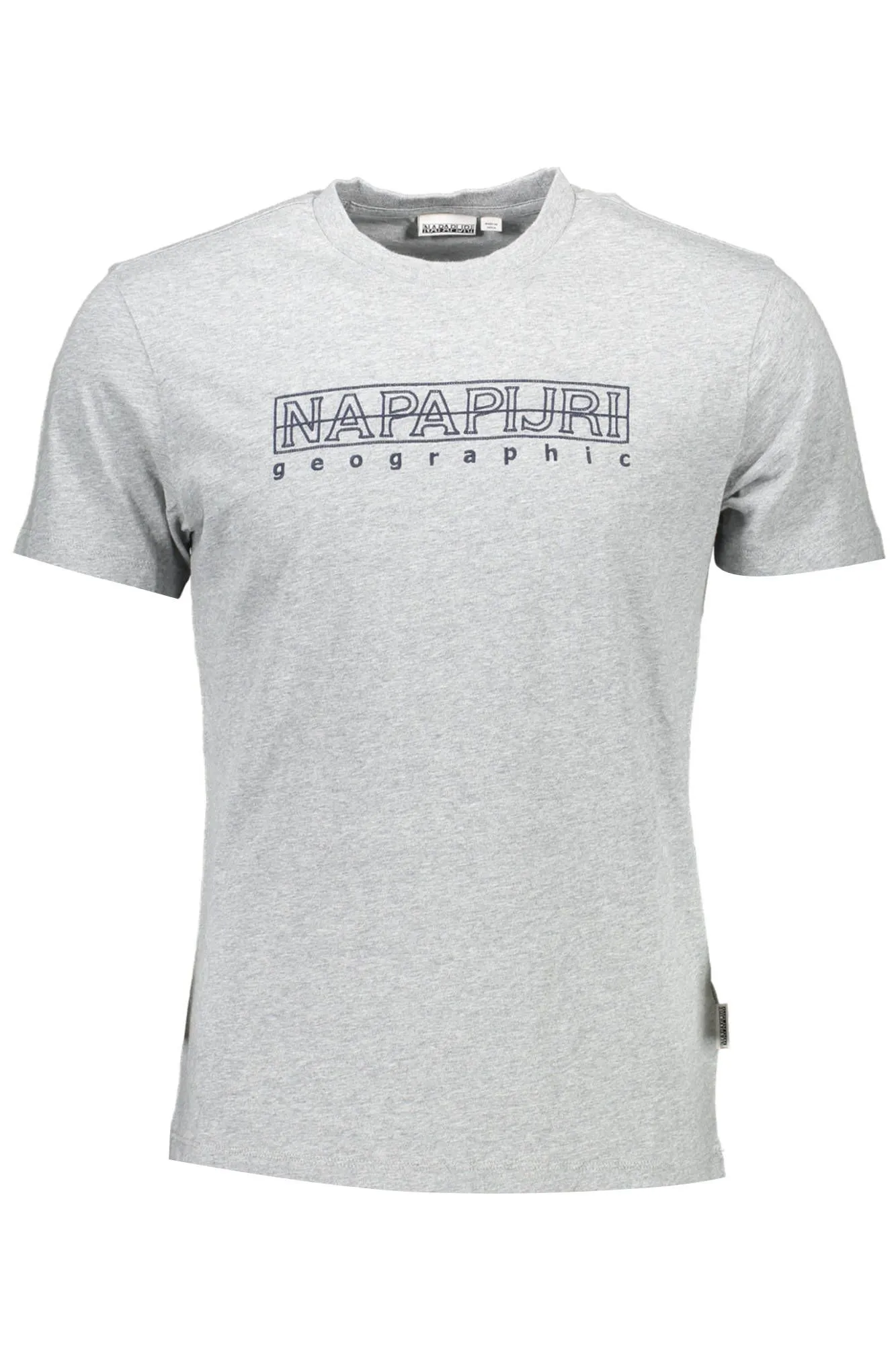 Napapijri Gray Cotton Men T-Shirt