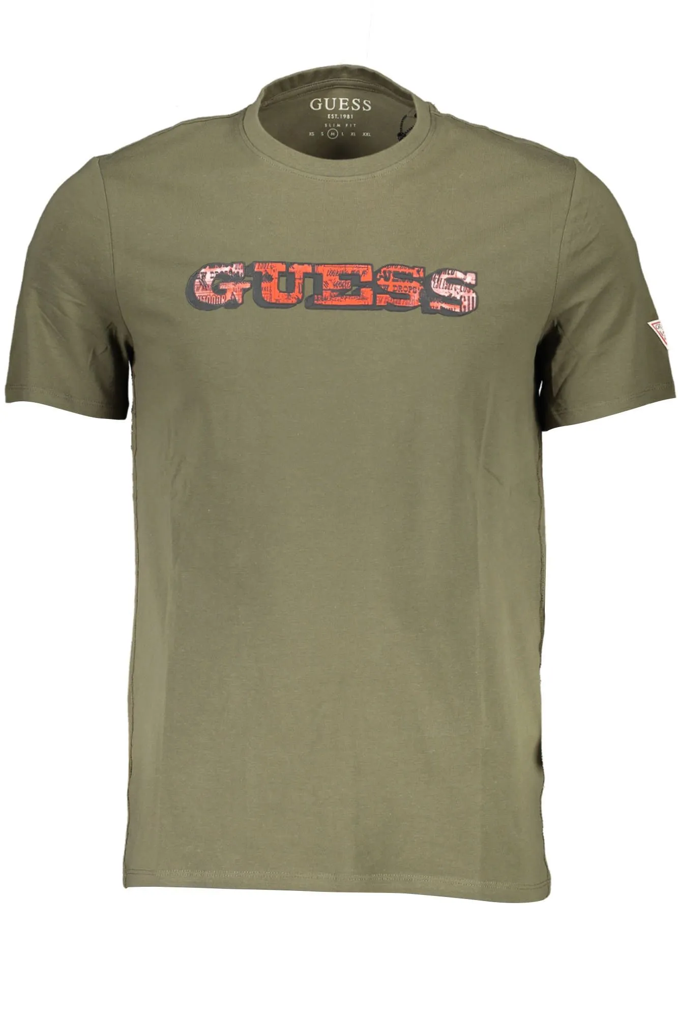 Guess Jeans Green Cotton Men T-Shirt