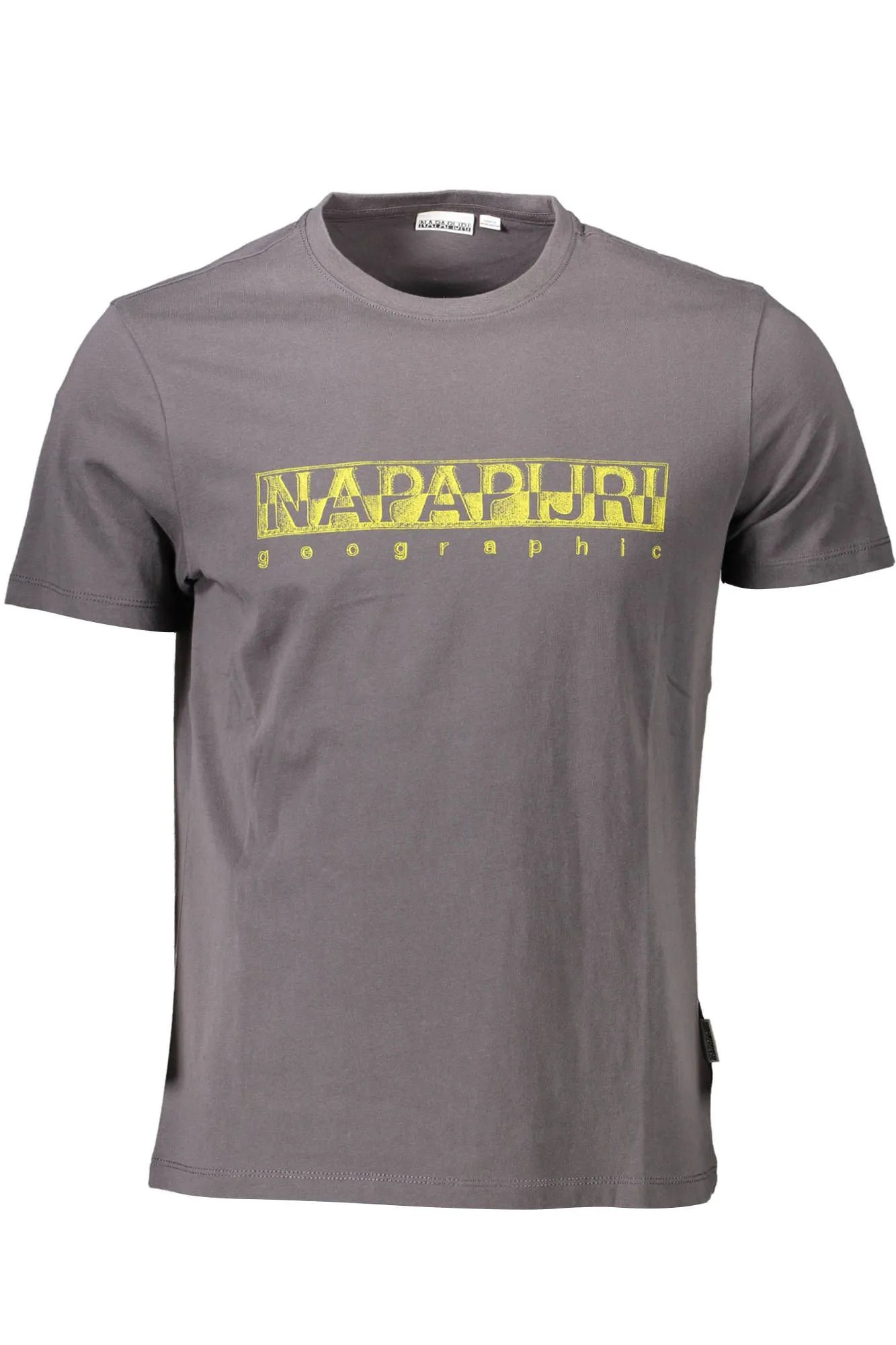 Napapijri Gray Cotton Men T-Shirt