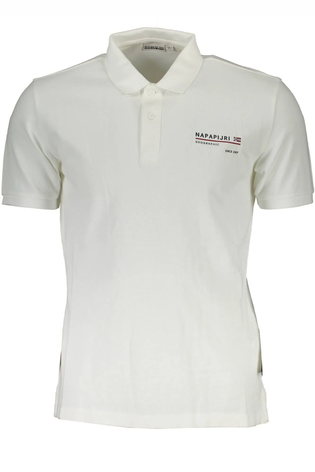 Napapijri White Cotton Men Polo Shirt