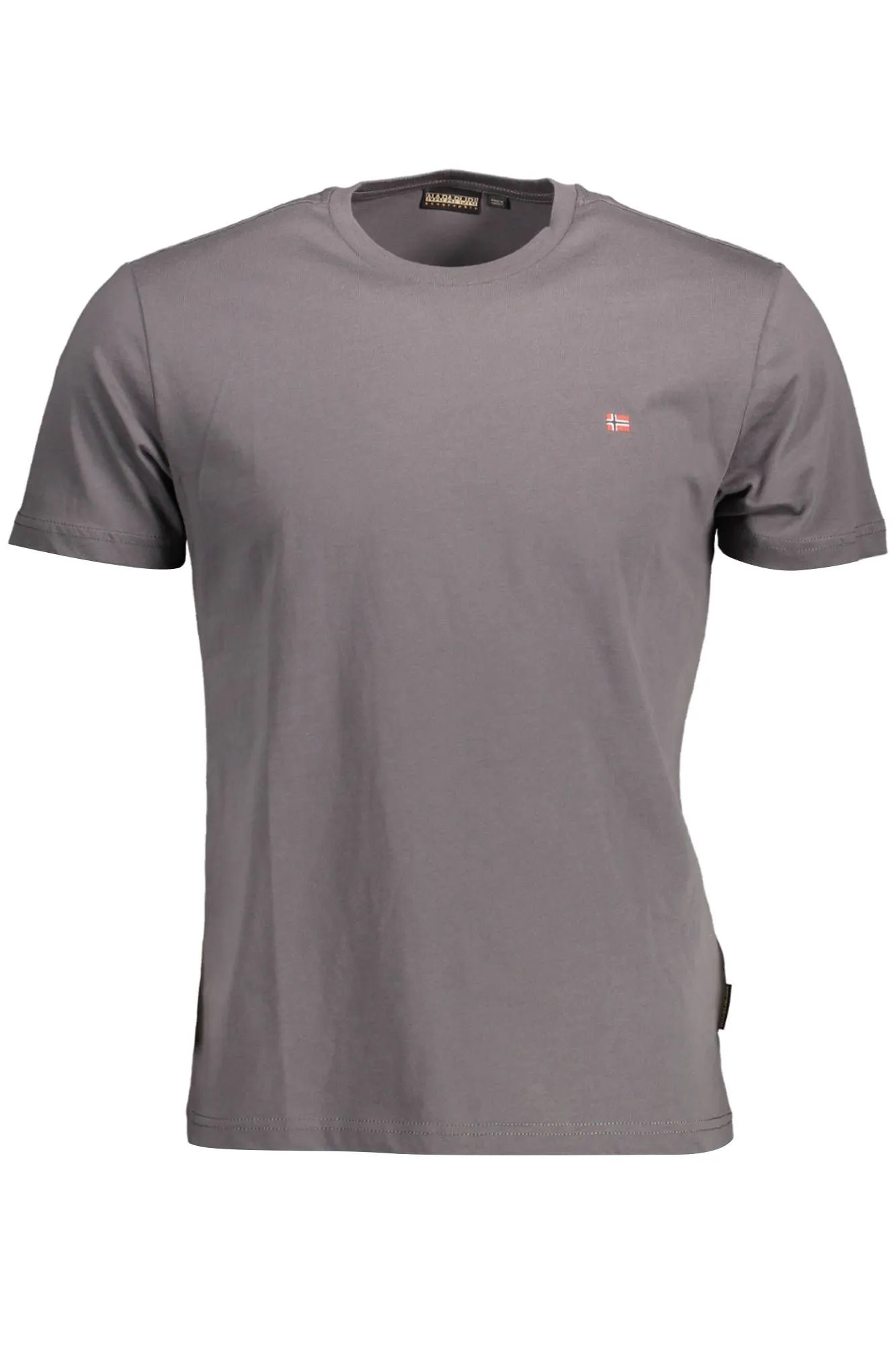 Napapijri Gray Cotton Men T-Shirt