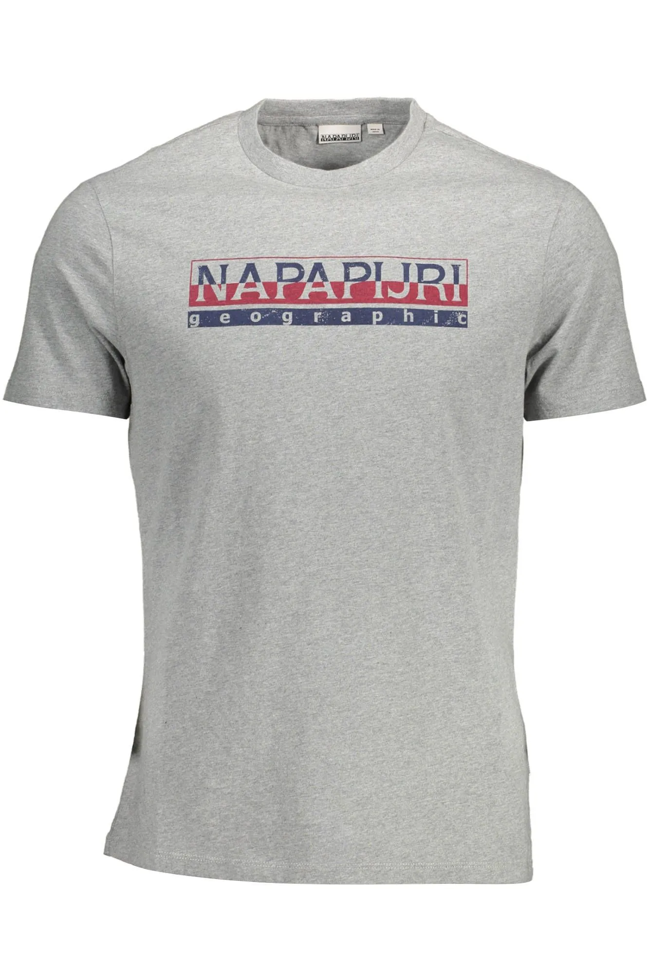 Napapijri Gray Cotton Men T-Shirt