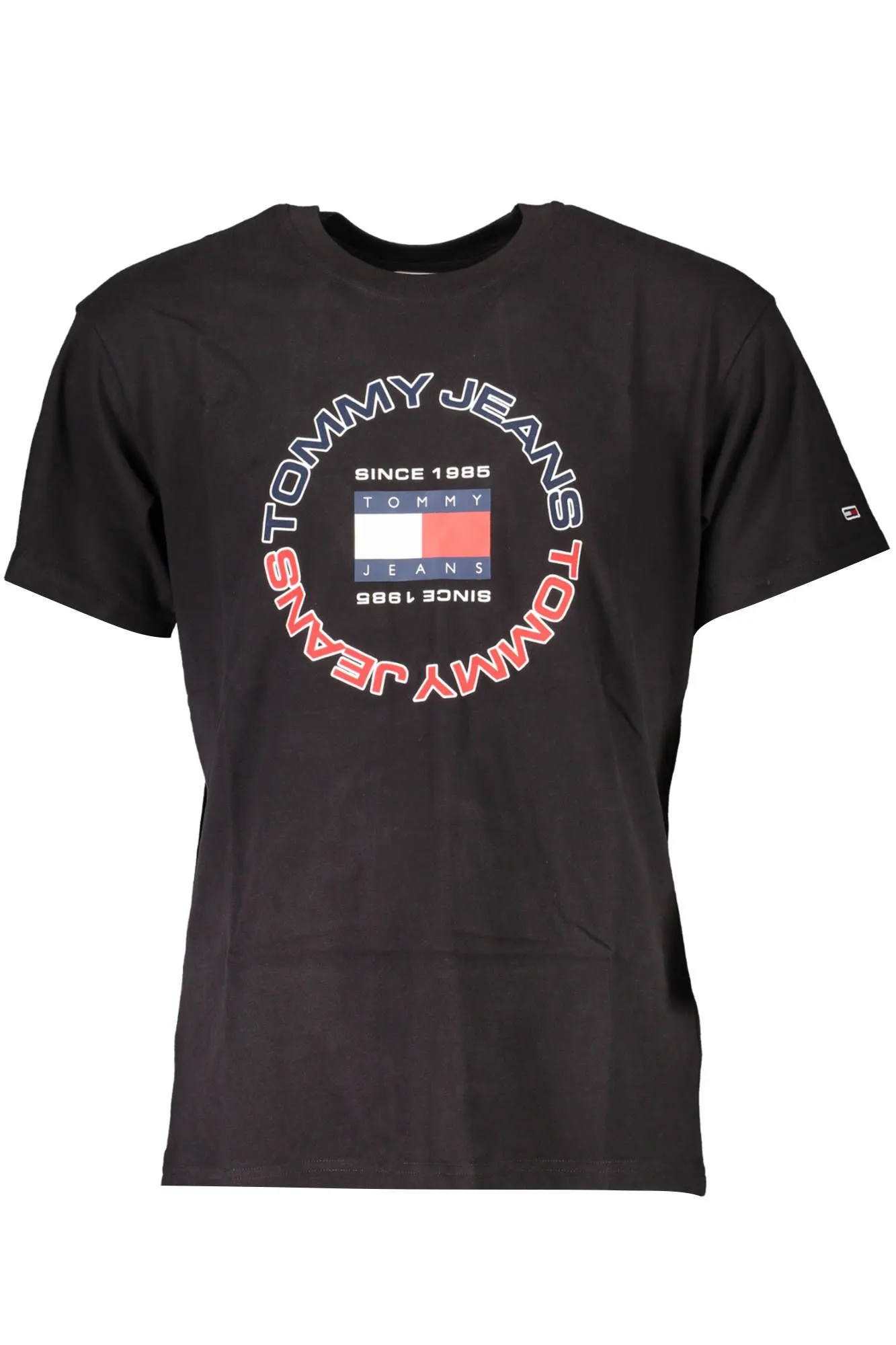 Tommy Hilfiger Black Cotton Men T-Shirt