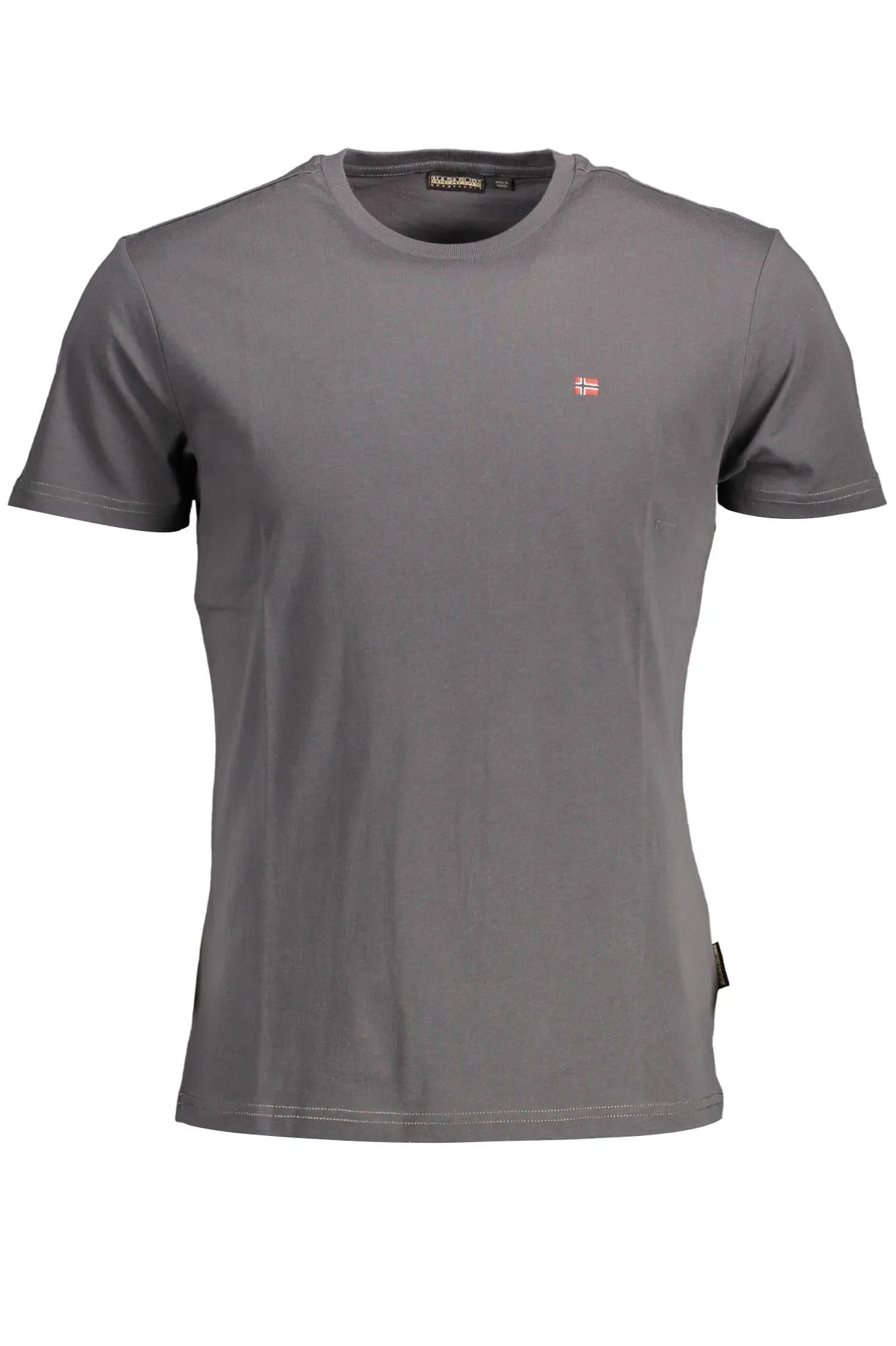 Napapijri Gray Cotton Men T-Shirt