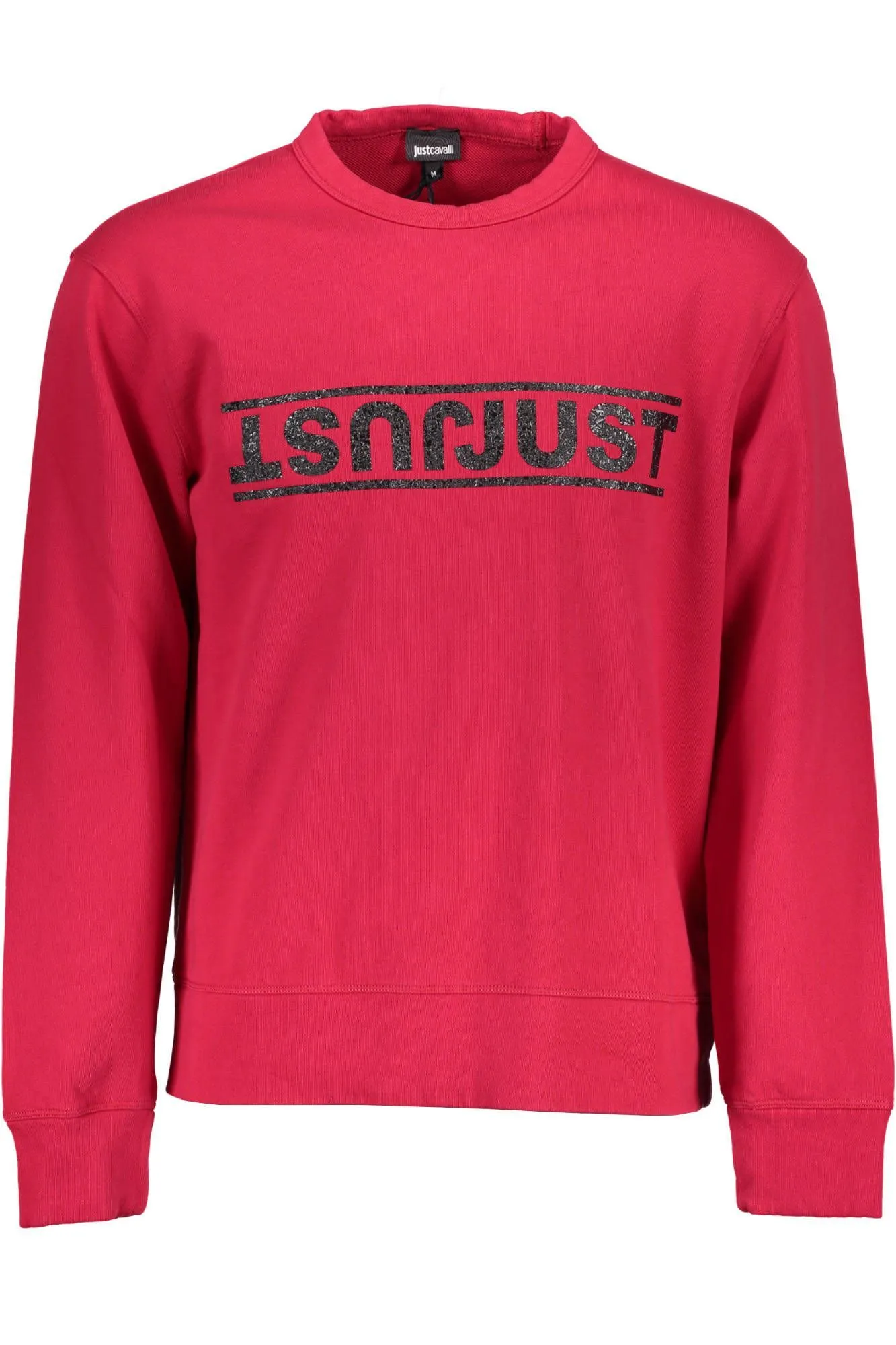 Just Cavalli Red Cotton Men Sweater
