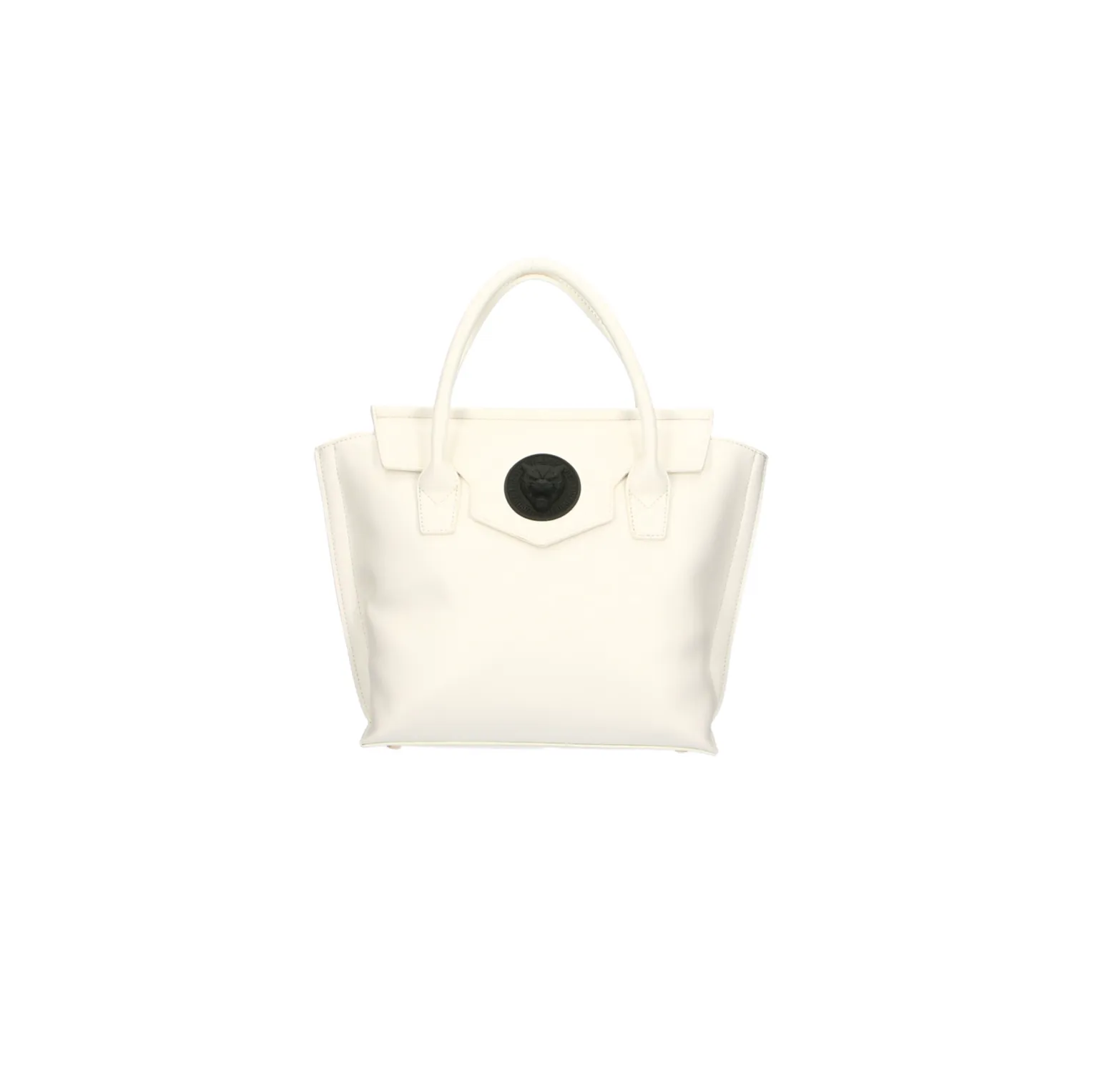 Plein Sport Women's Elegant White Handbag with Magnetic Closure