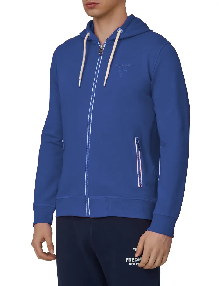 Fred Mello Men's Blue Cotton Men's Sweatshirt