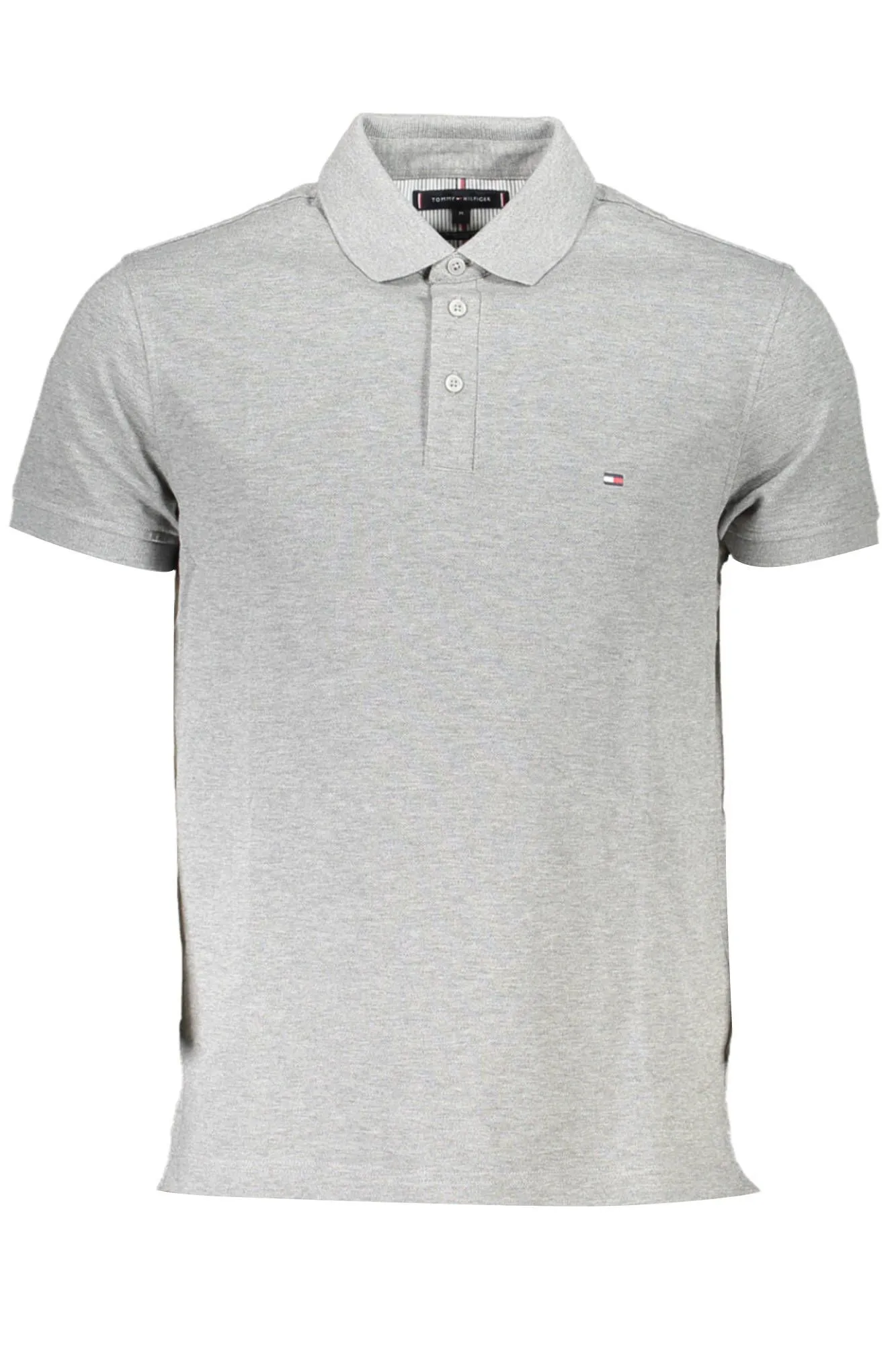 Tommy Hilfiger Gray Cotton Men Polo Shirt