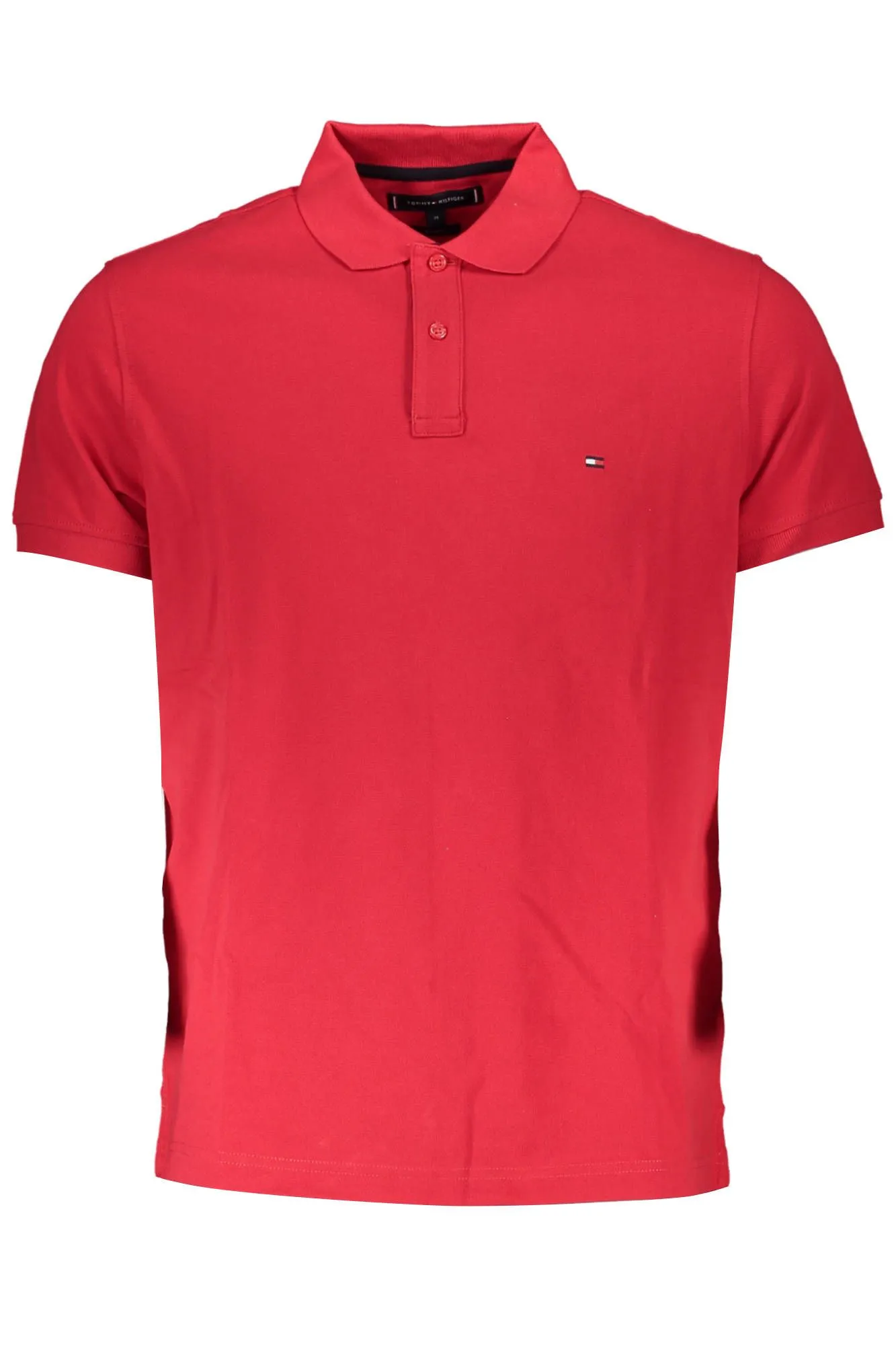 Tommy Hilfiger Red Cotton Men Polo Shirt