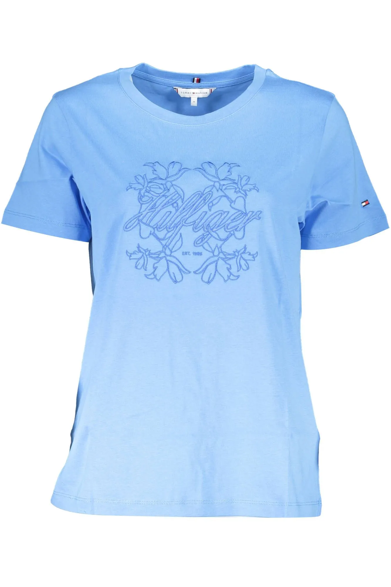 Tommy Hilfiger Light Blue Cotton Women T-Shirt