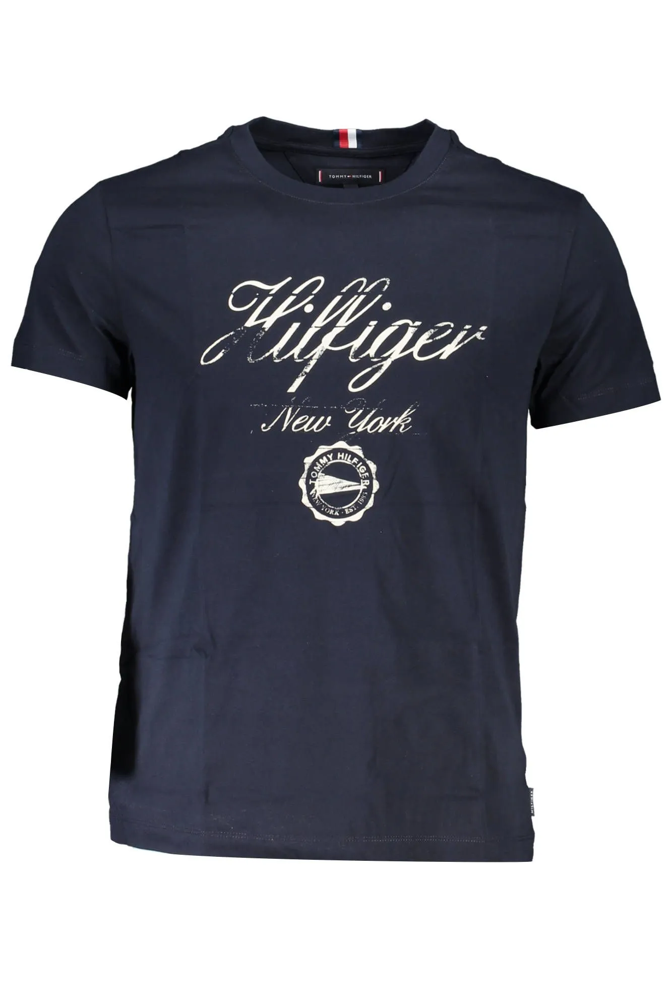Tommy Hilfiger Blue Cotton Men T-Shirt