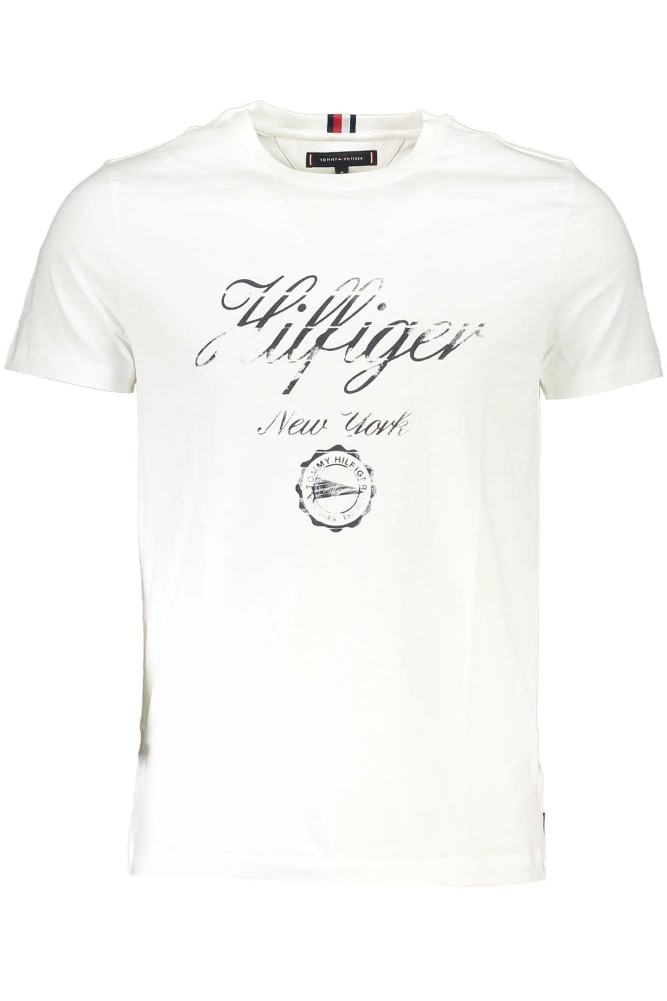 Tommy Hilfiger White Cotton Men T-Shirt